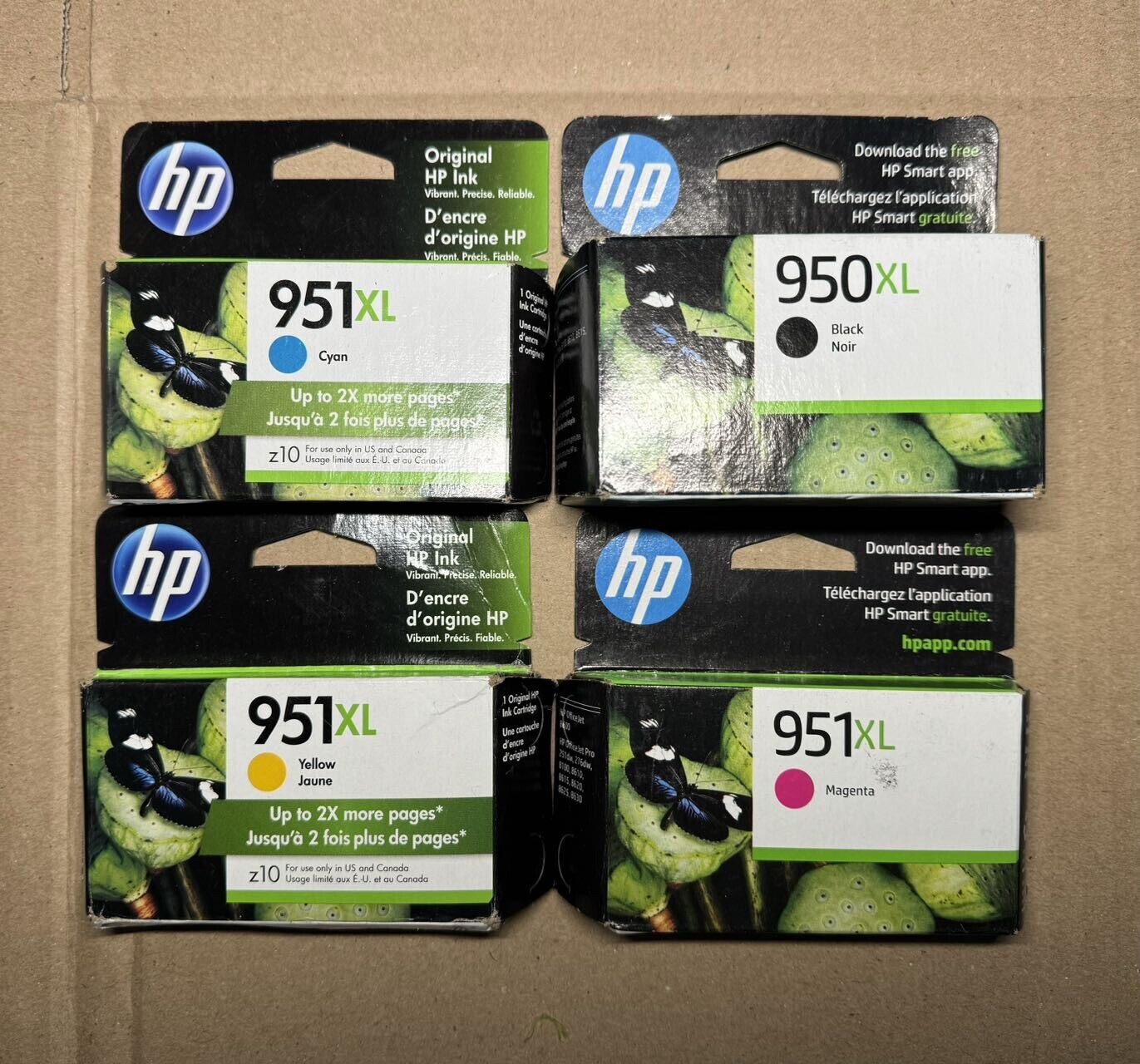 4-PACK HP GENUINE 950XL BLACK & 951XL INK OFFICEJET PRO 8600 2023-2024