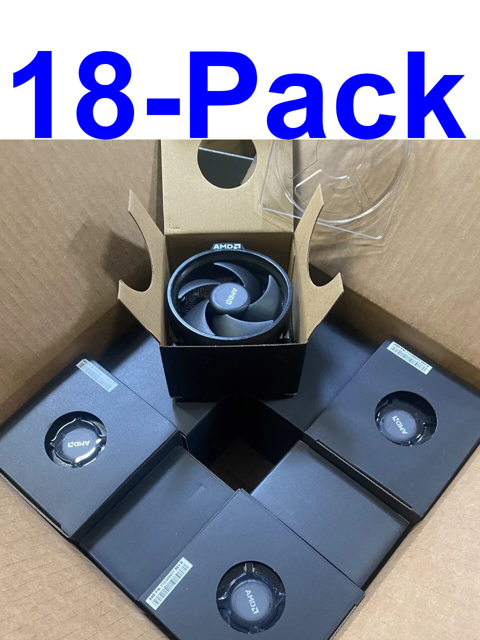 (LOT of 18) AMD Wraith Stealth Socket AM4 CPU Cooling Fan Heatsink Coolers