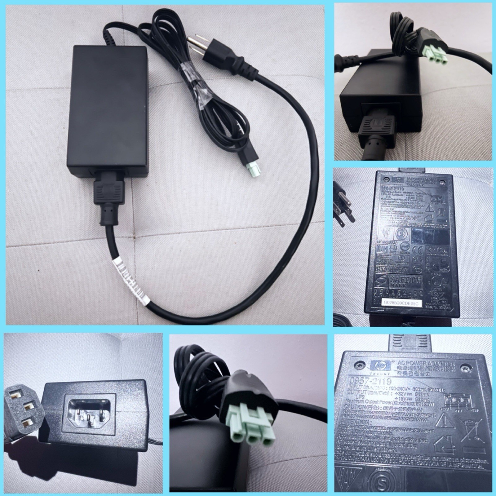Genuine HP AC Power Adapter OEM 0957-2119 for DeskJet / OfficeJet Printers WORKS
