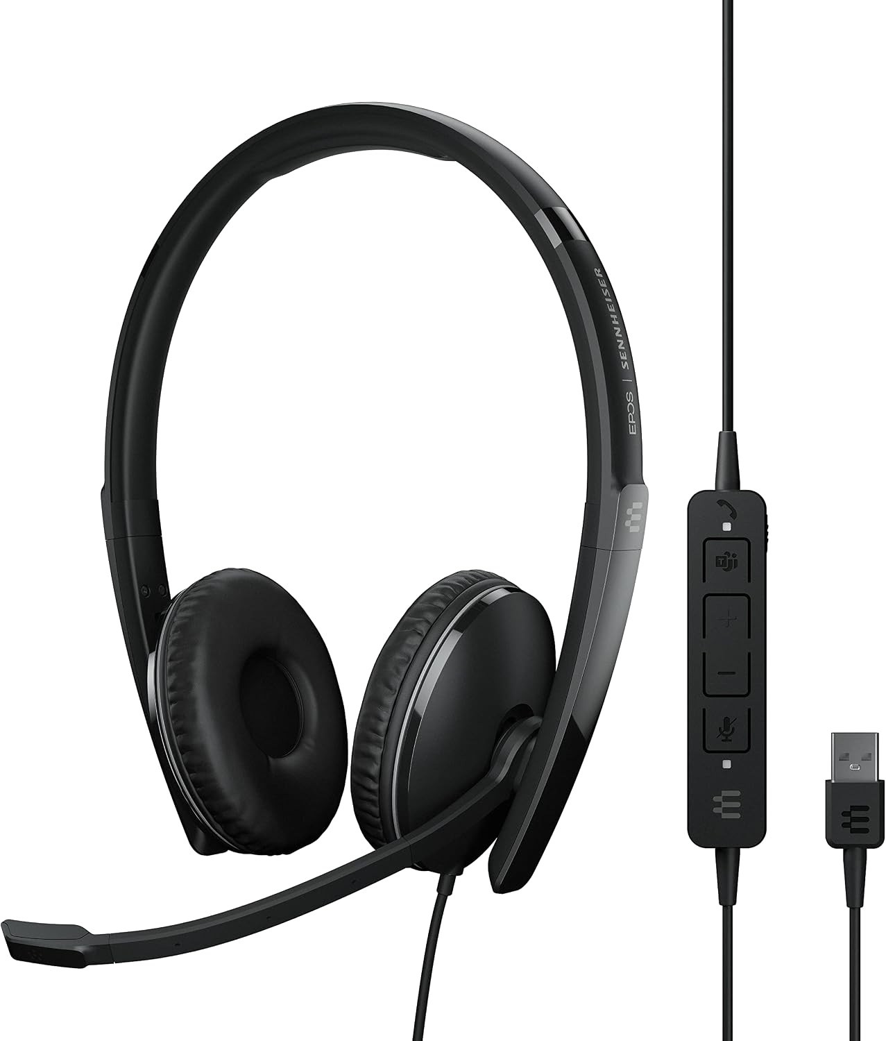 EPOS ADAPT 160T ANC USB-A Wired Headset with Microphone Noise Cancelling Black