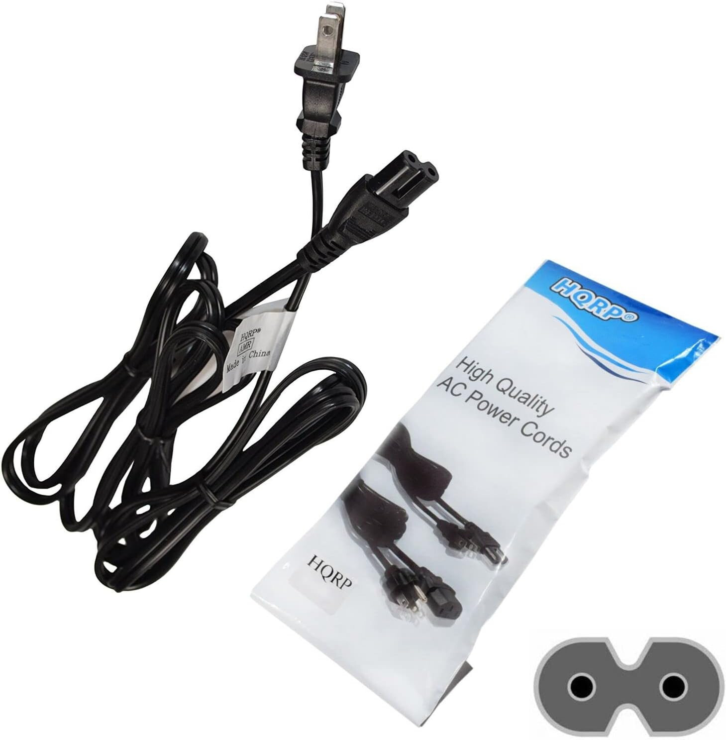 HQRP AC Power Cord compatible with Bose Acoustic Wave Figure-8 HP DeskJet