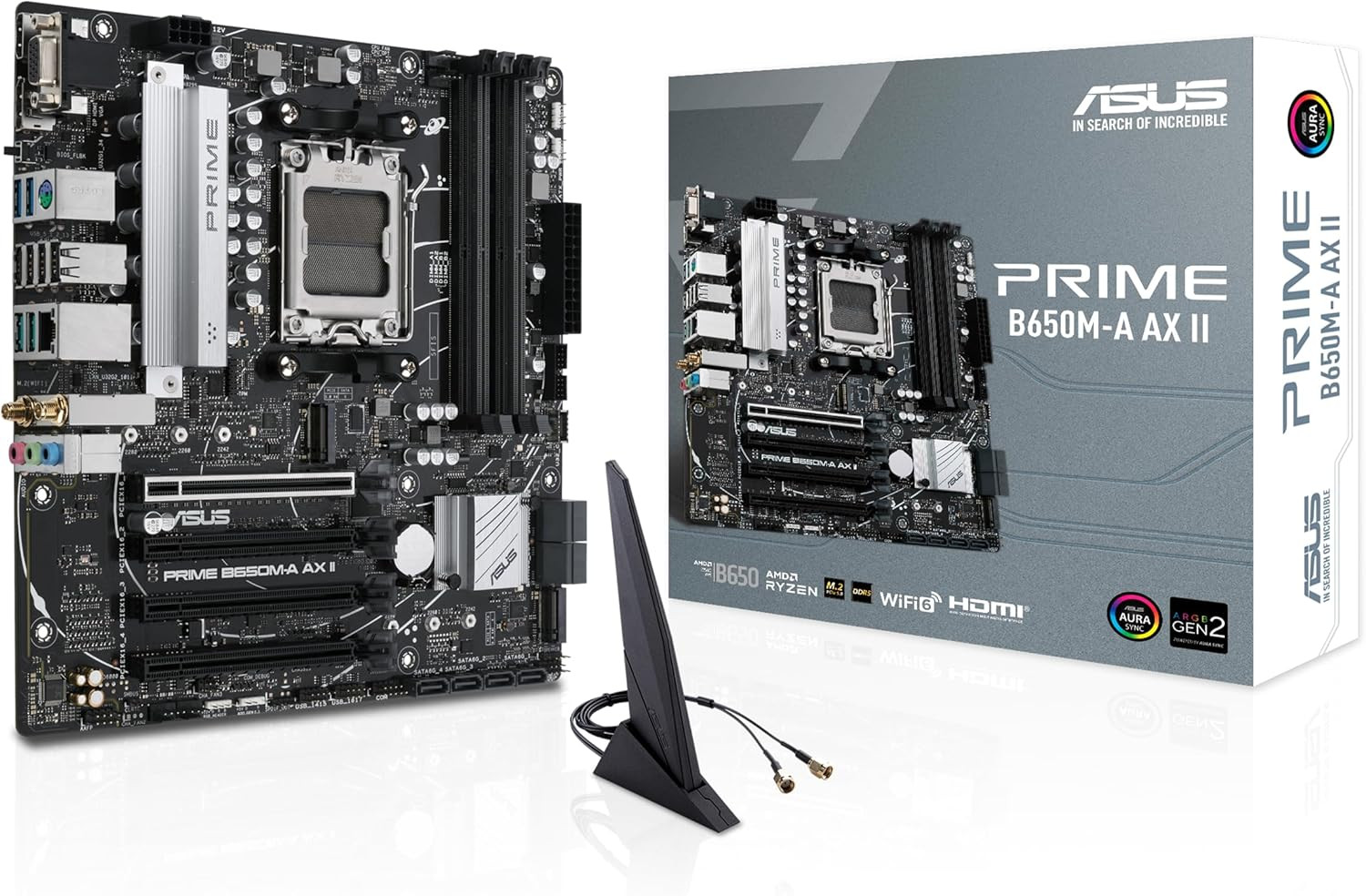 ASUS Prime B650M-A AX II AMD B650 AM5 Ryzen™ Desktop 9000 8000 & 7000 Micro-Atx