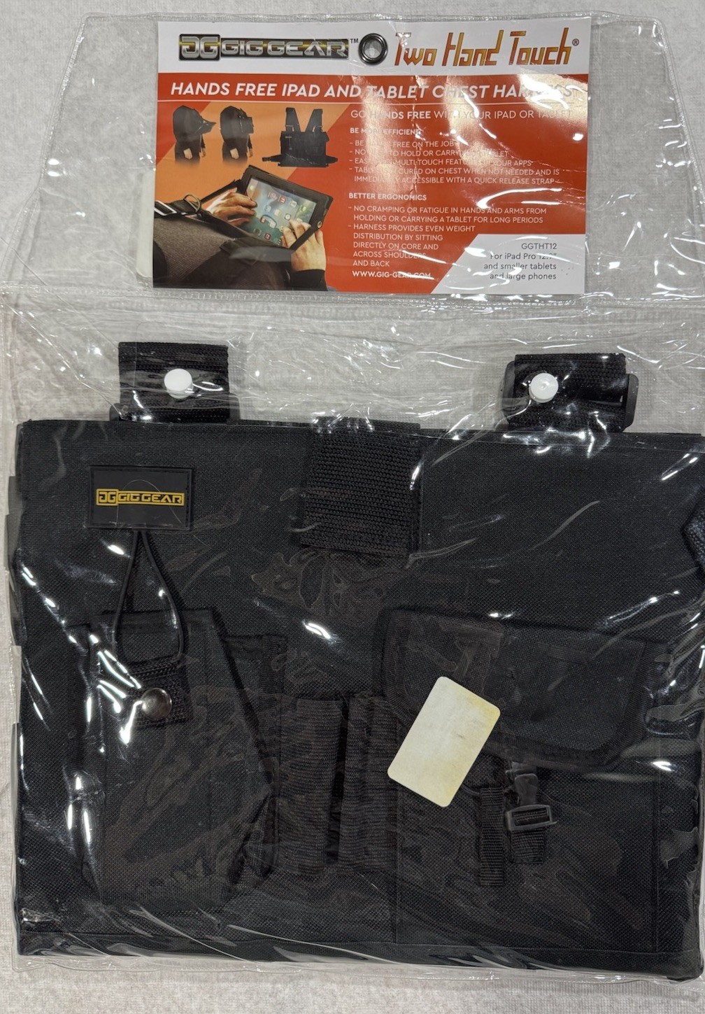 Gig Gear Two Hand Touch Hands Free iPad Tablet Chest Harness GGTHT12 New