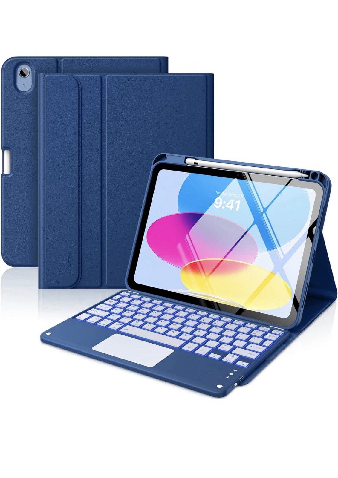 MoKo Touch Keyboard Case for iPad (A16) 11th Generation 11 inch 2025 iPad 10th