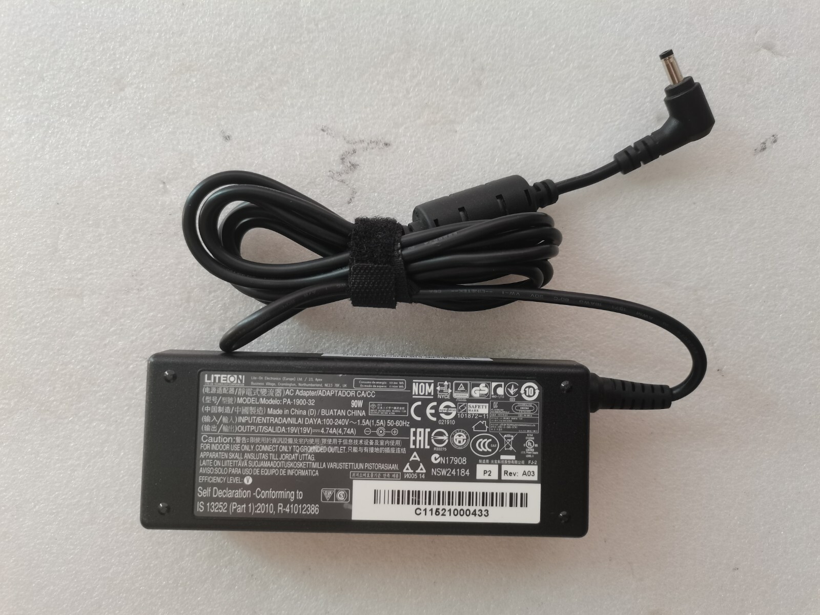 Original LITEON 19V 4.74A for Wacom Cintiq Companion 2 PA-1900-32 4.0mm 90W Plug