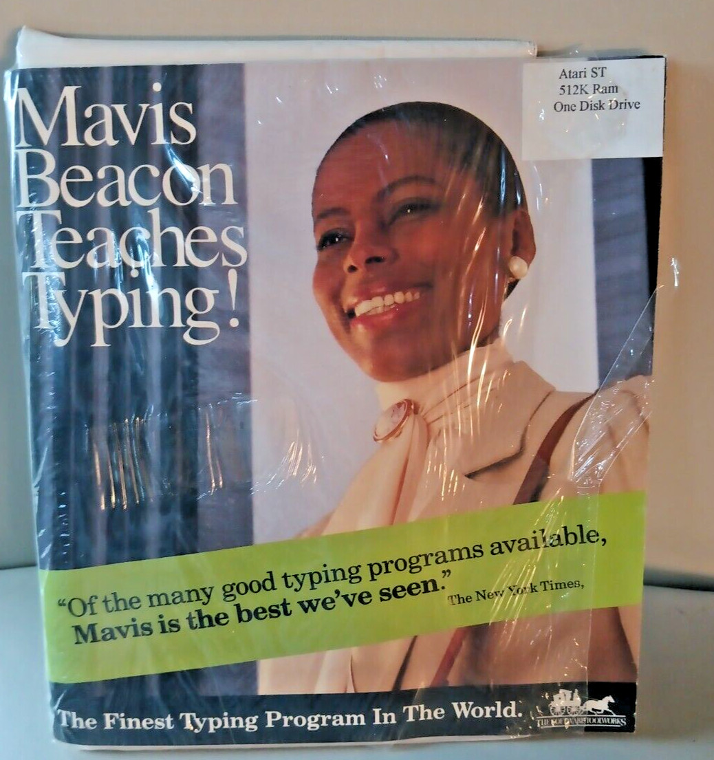 Mavis Beacon Teaches Typing; Atari ST Disk w/Manual NOS