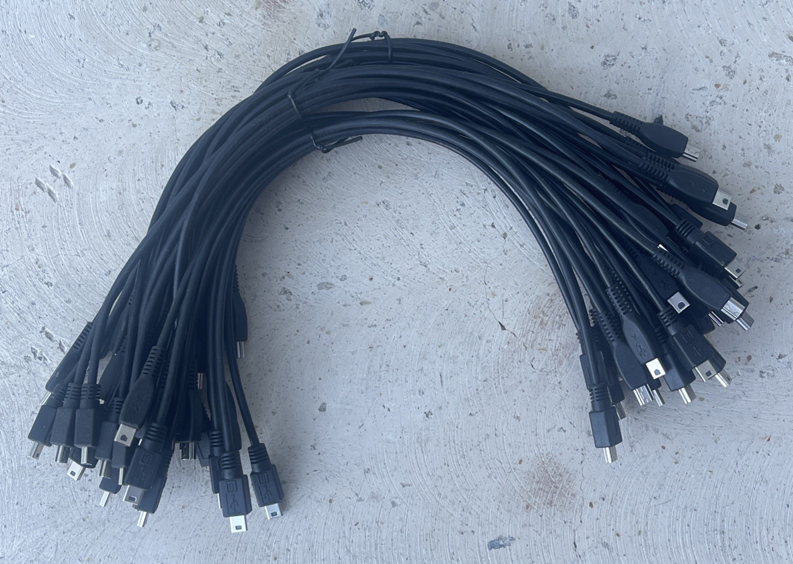 Lot of 35 New 1ft Mini USB Cables 5-Pin Bulk Wholesale