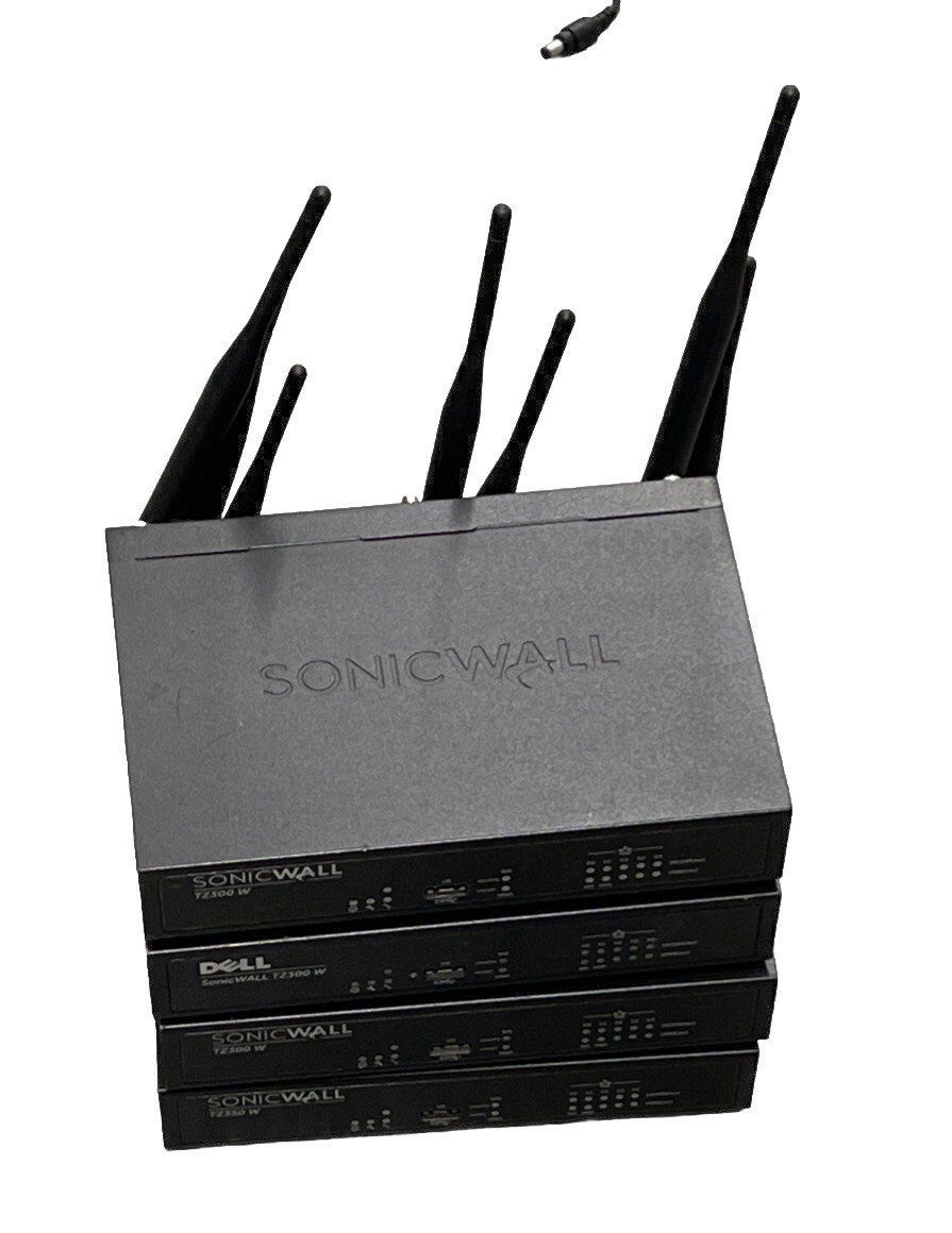 Lot Of(4) Dell Sonicwall TZ300 W Wireless Firewall Appliance No AC Adapter