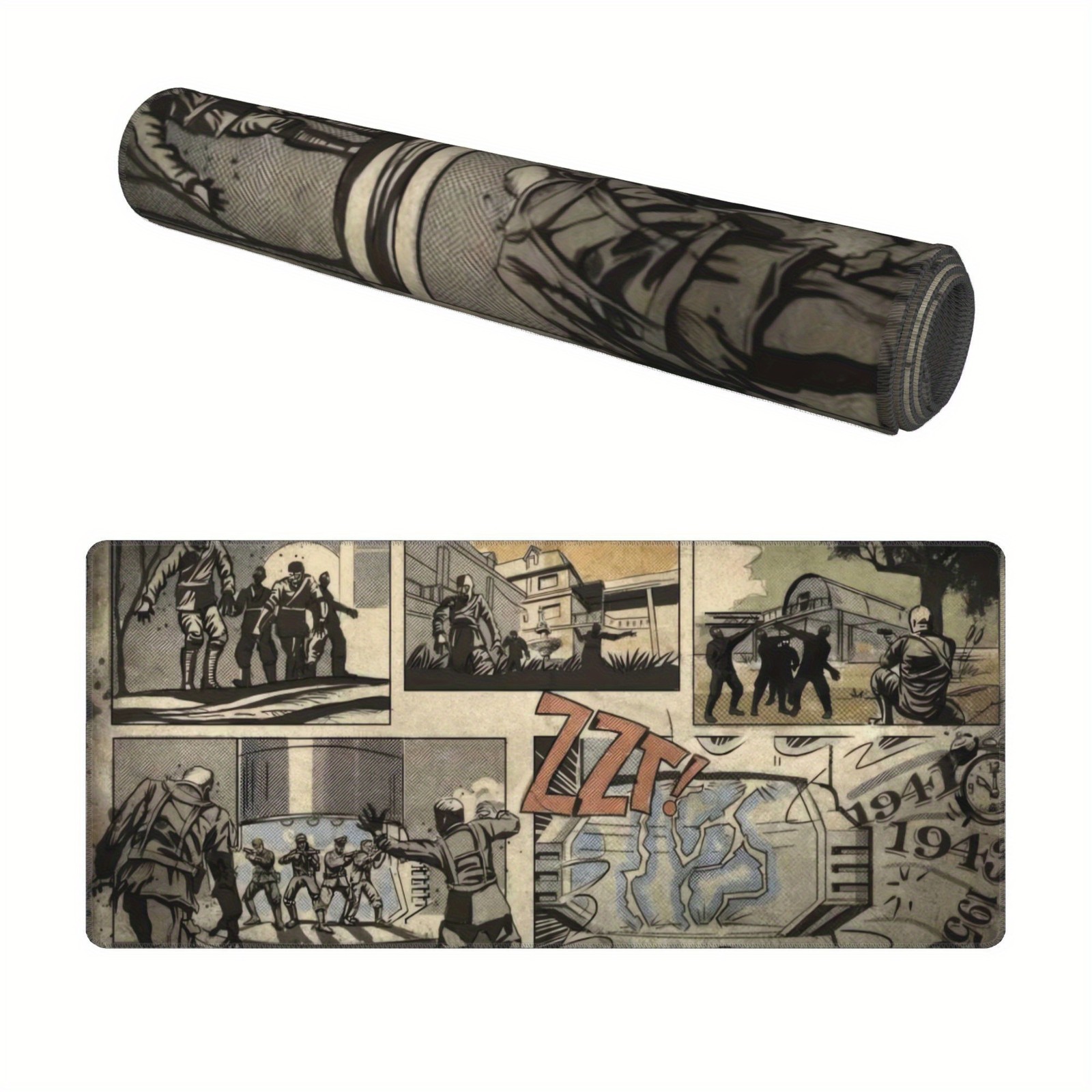 ZLIENSZUS Zombie Gaming Table Mat - Extra Large Non-slip Rubber Base with Wris