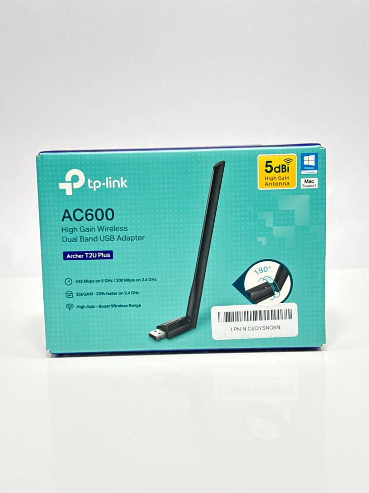 TP-Link Archer T2U Plus AC600 USB WiFi Adapter Dual Band High Gain
