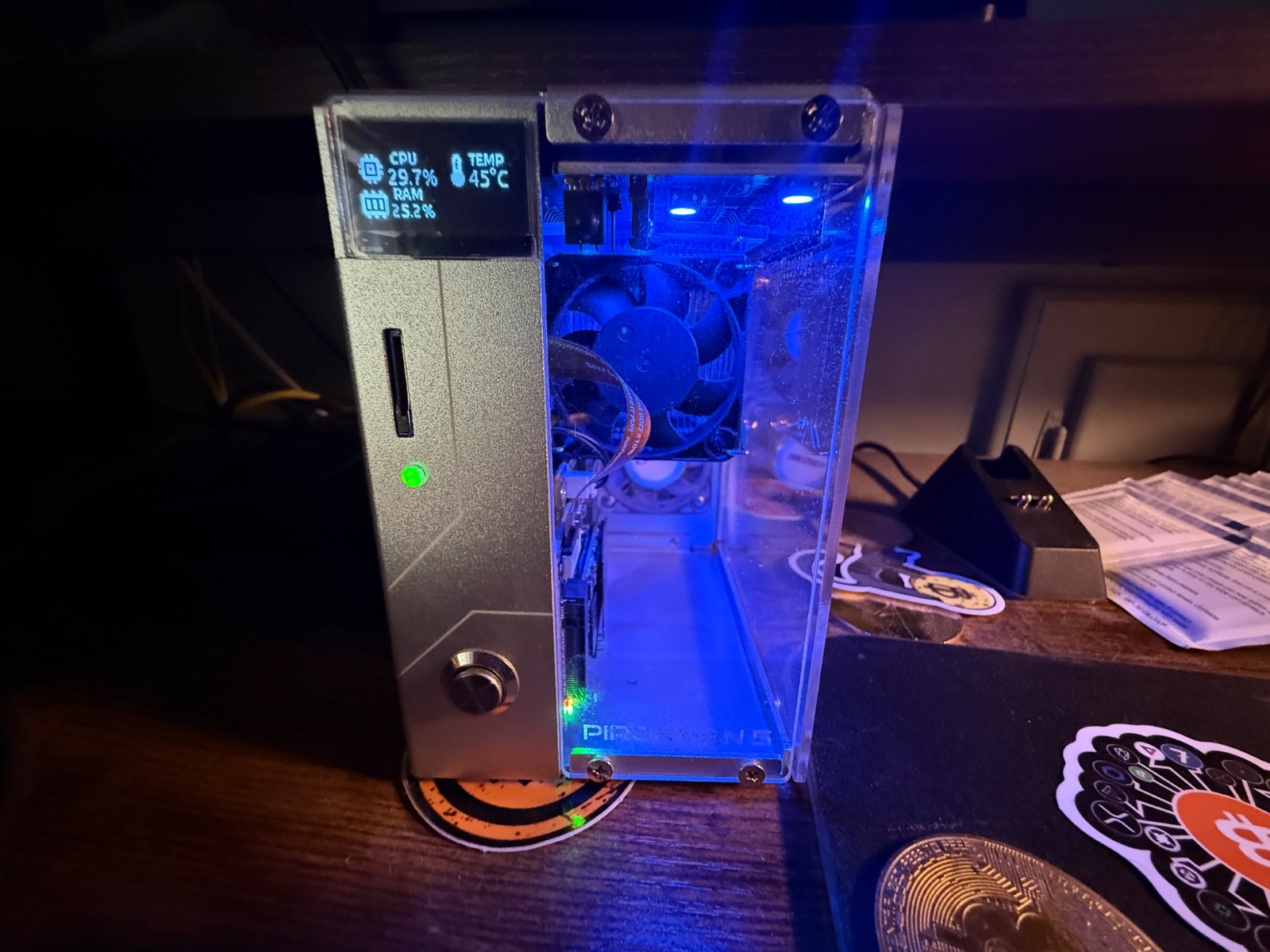 Custom Built Raspberry Pi 5 8 GB RAM 2TB SSD  Pironman 5 Case