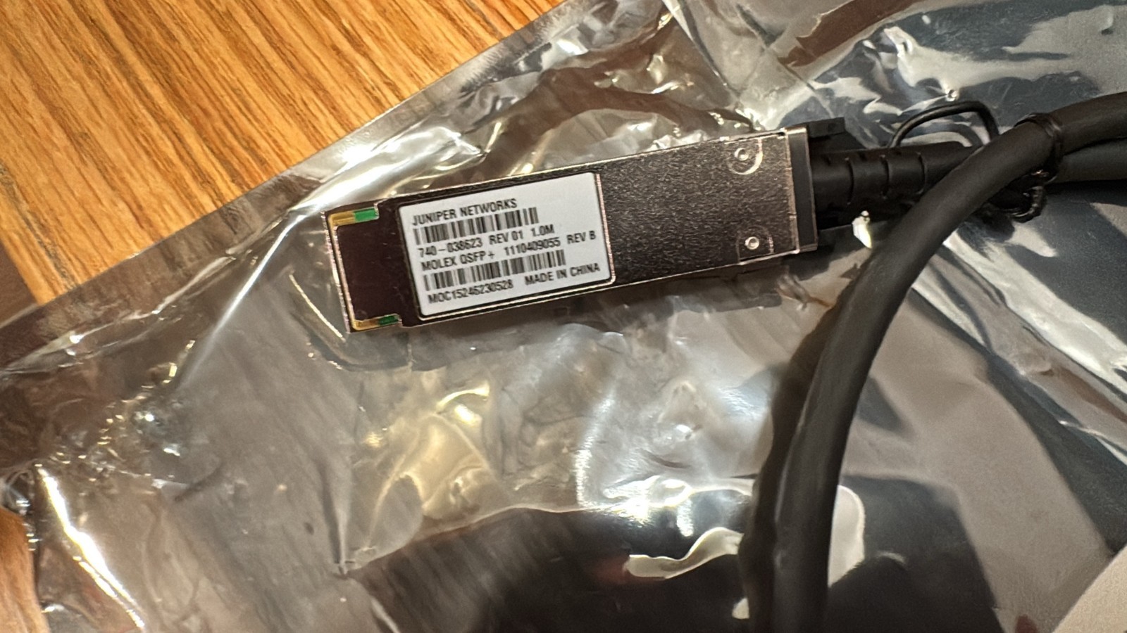 Lot of 10 Juniper Networks 740-038623 REV 01 Molex 1110409055 QSFP+ Cable 40Gbps