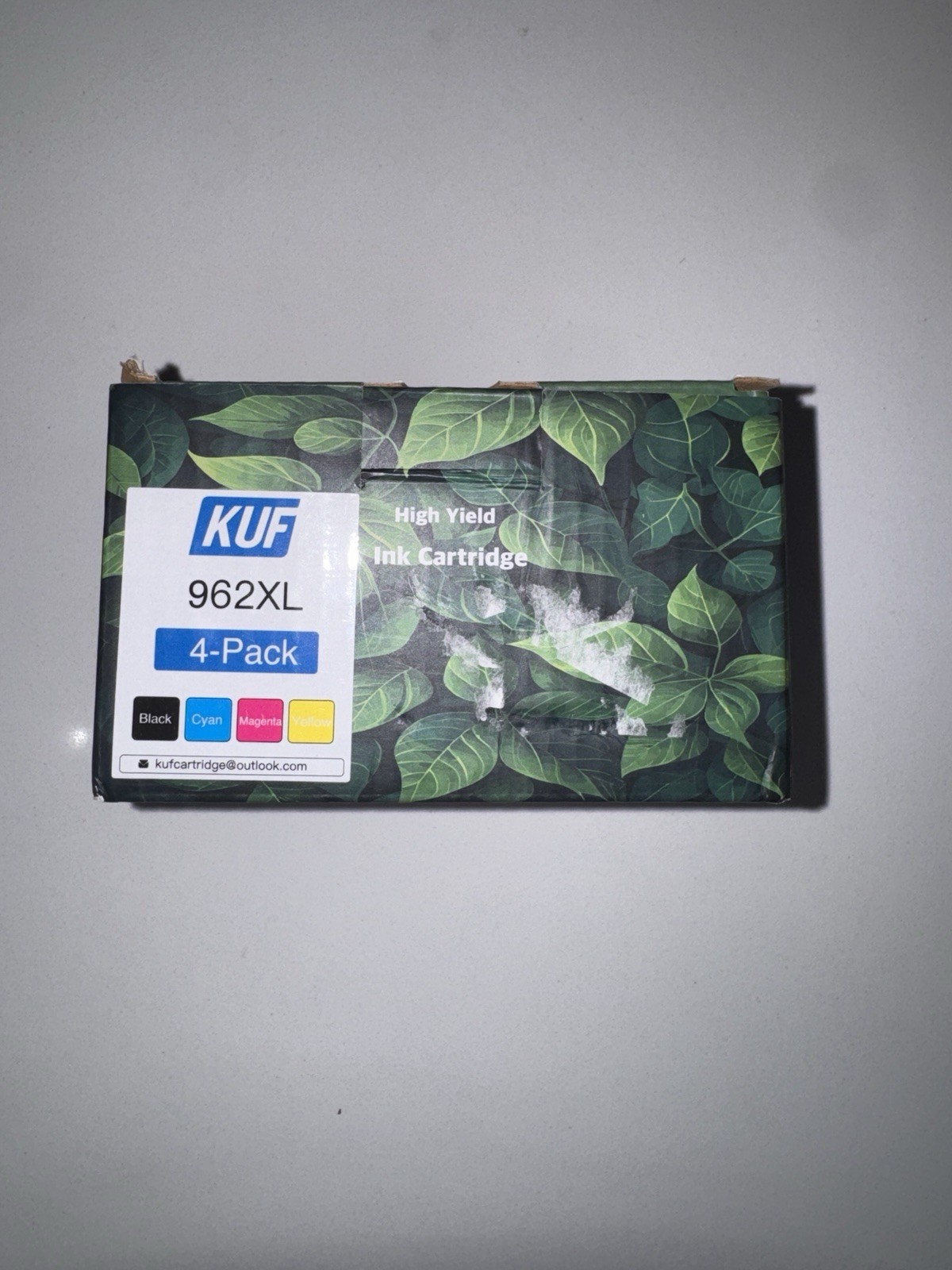 KUF 962XL High Yield Ink Cartridge 4-Pack Black Magenta Yellow