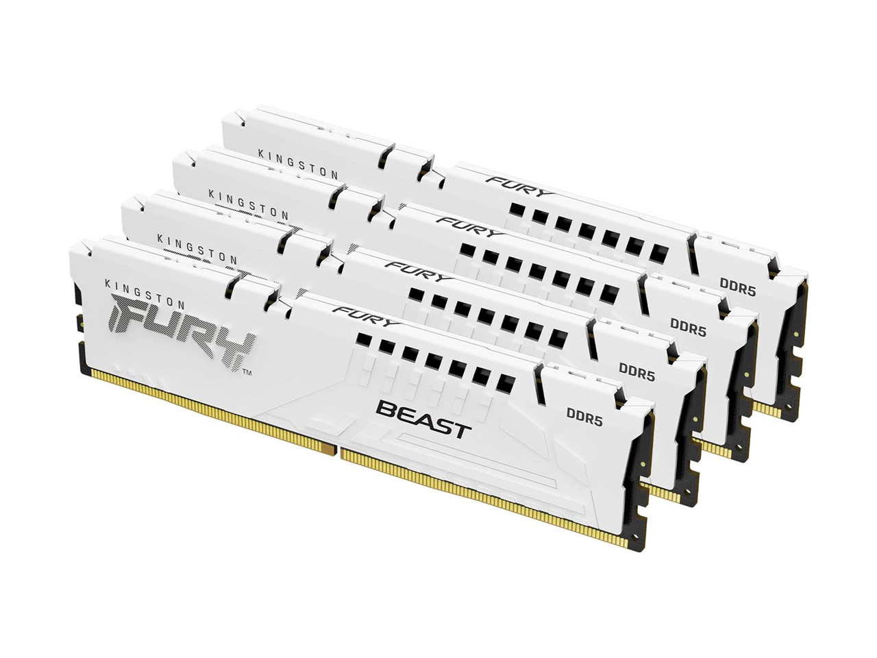 Kingston 128GB [4x32GB] DDR5 5200MT/s CL40 FURY Beast White XMP