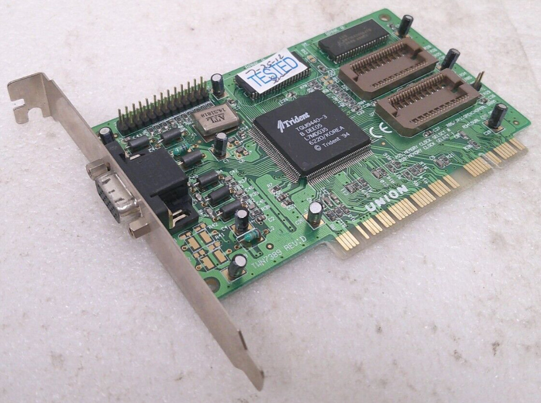 Union TWN7389 Rev D Trident TGUI9440-3 PCI VGA Video Card