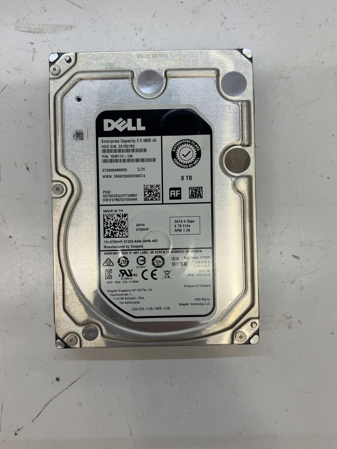 Dell Seagate 8TB ST8000NM0055 3.5" SATA 7200RPM HDD BAD SECTORS T8E11