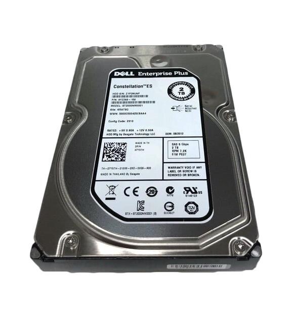 07WV9W 7WV9W ST2000NM0001 Seagate 2TB 7.2K RPM 6Gb/s 3.5" SAS HDD Hard Drive USA