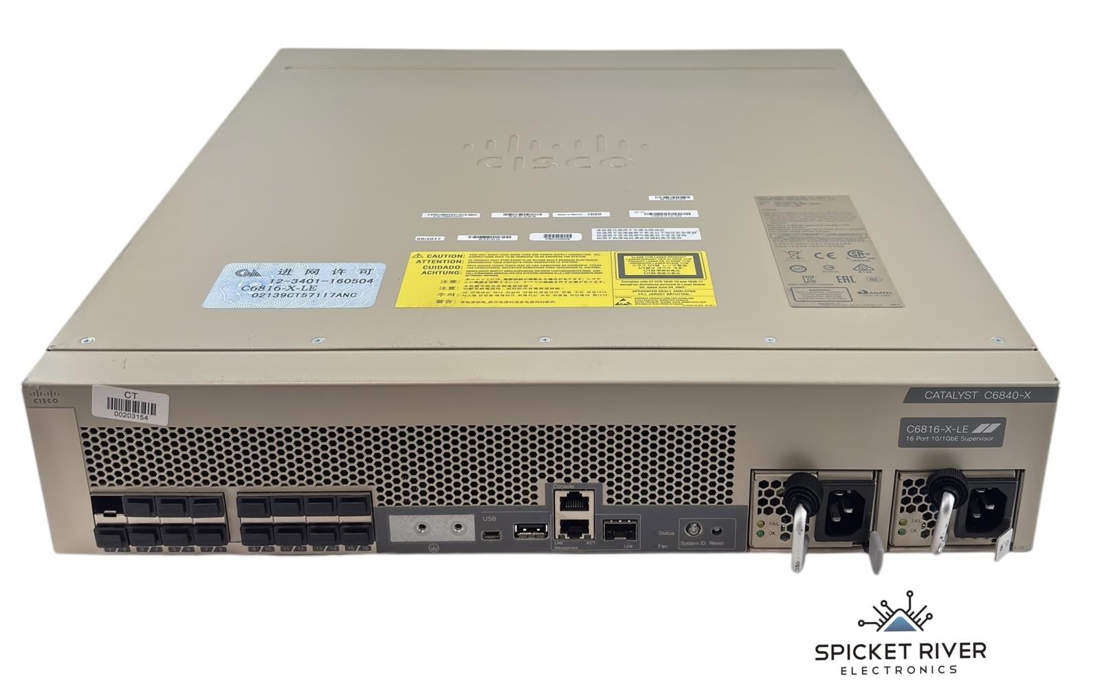 Cisco Catalyst C6816-X-LE 16-Port 10/1GbE SFP+ Supervisor C6840-X Switch