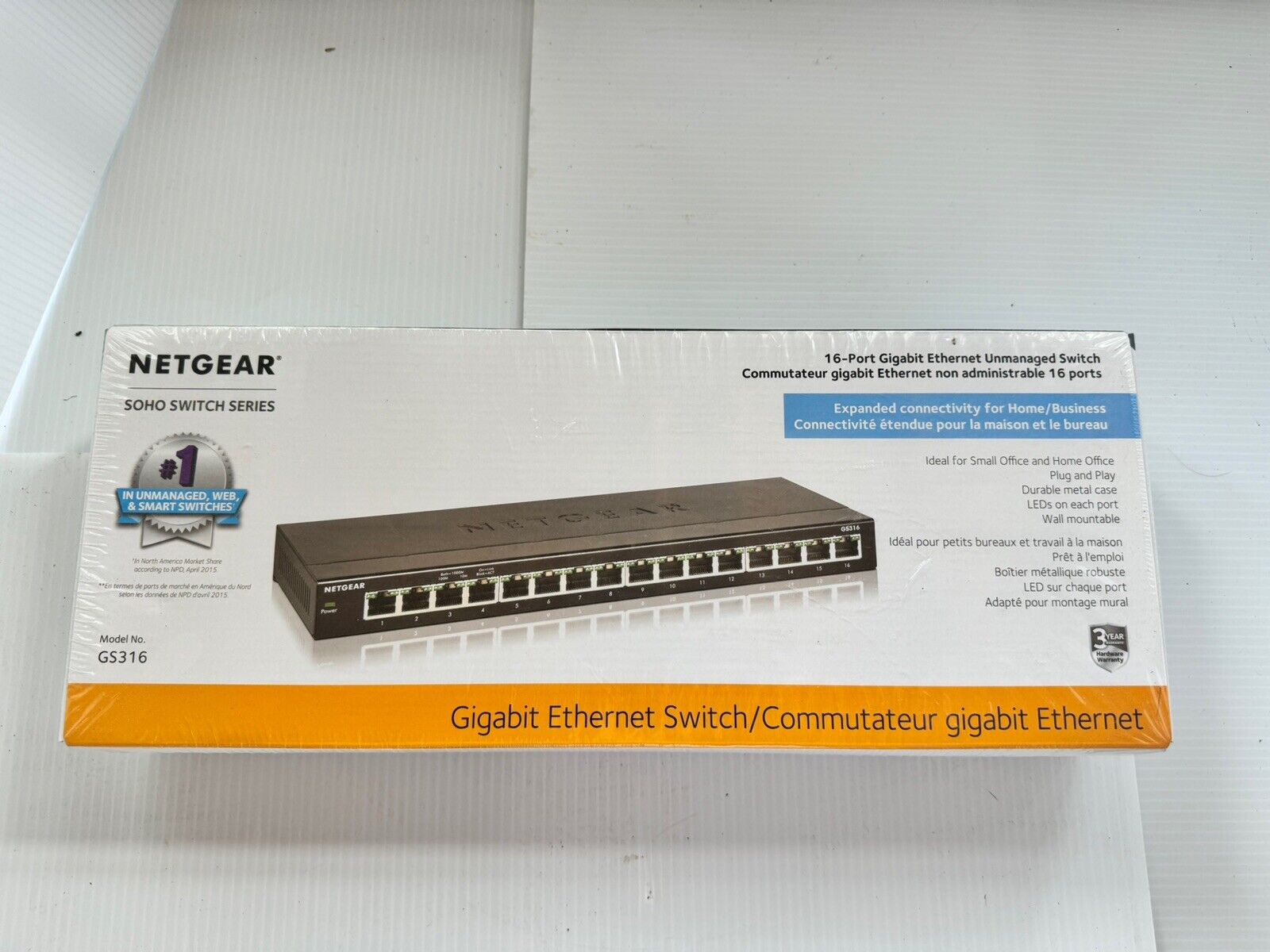 *New* Netgear 16-Port Gigabit Ethernet Unmanaged Switch GS316