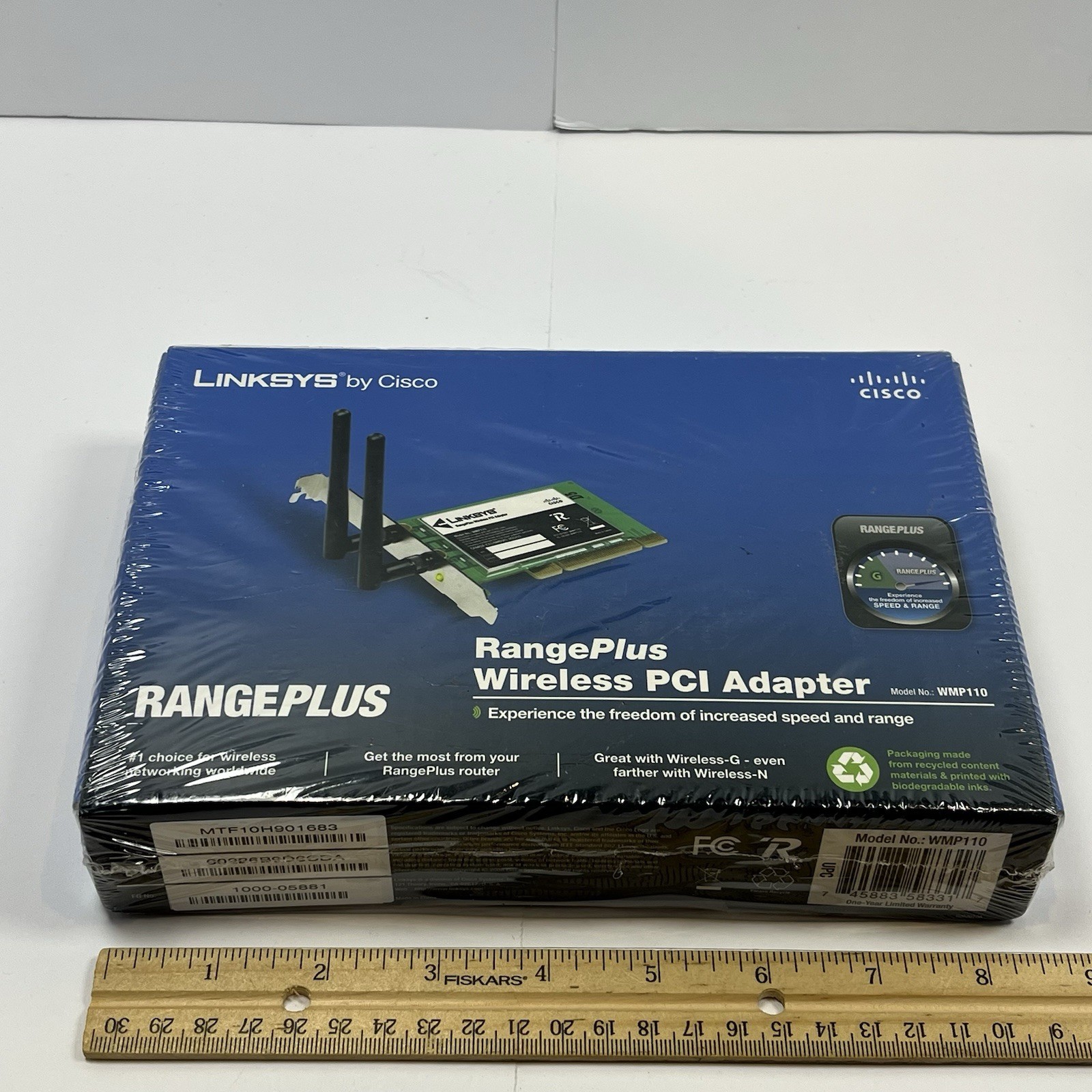 Linksys WMP110 RangePlus Wireless PCI Adapter New Sealed