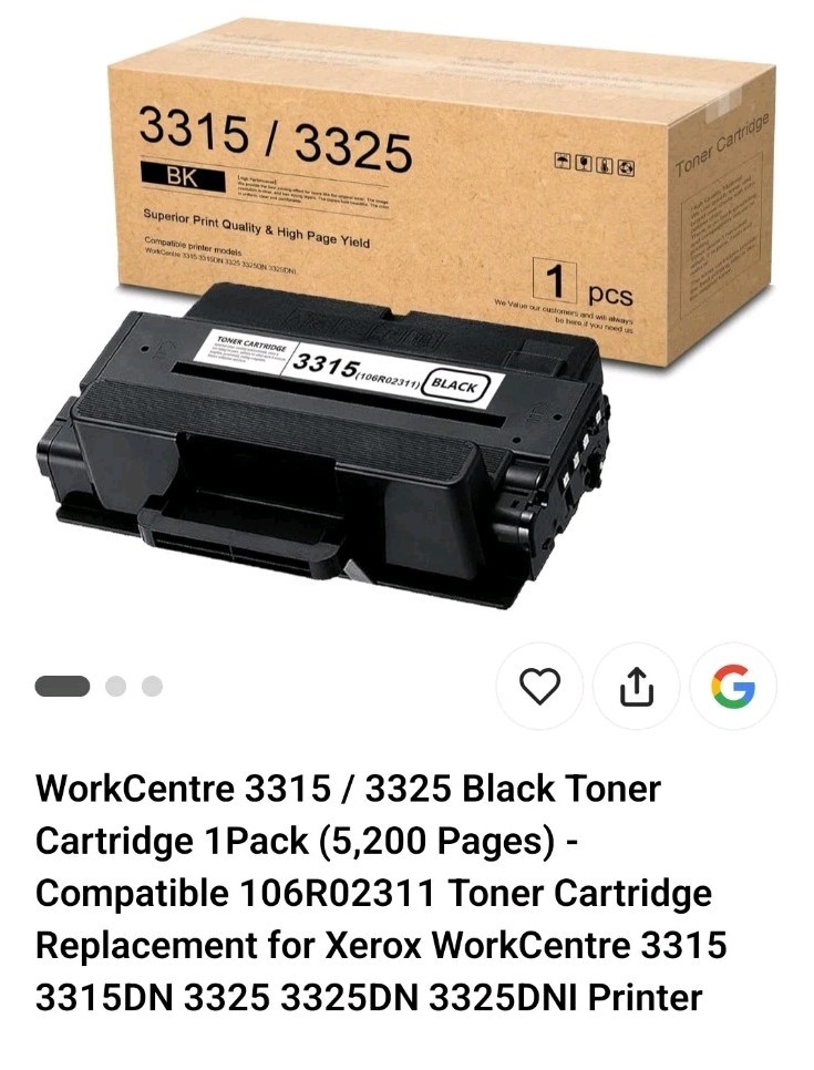 Compatible 106R02311 Toner for Xerox WorkCentre 3315 3325 3315DN 3325DNI 5200pg