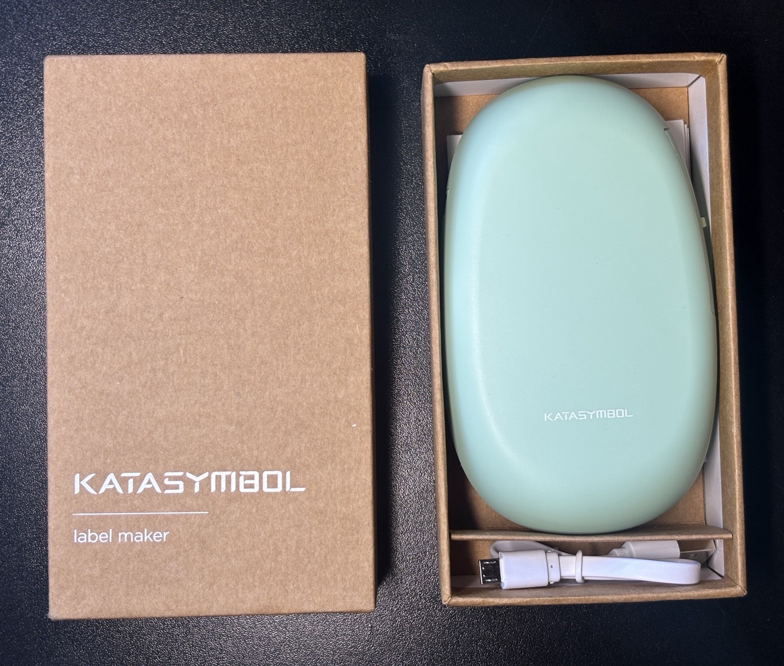 KATASYMBOL E10 Bluetooth Portable Thermal Label Maker Mint Green Open Box Tested