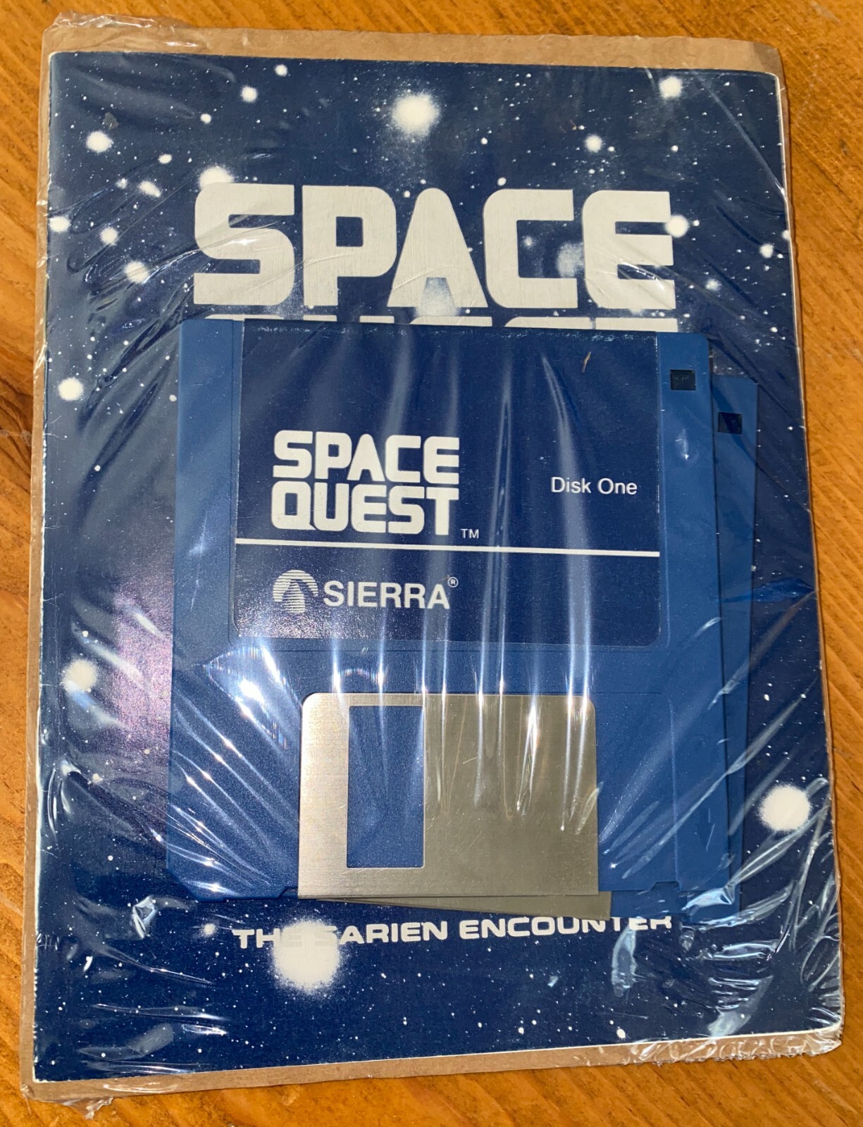 Very Rare New Sierra Blue Disk w/Cool Blue Space Quest Label  3.5" Floppy Disk