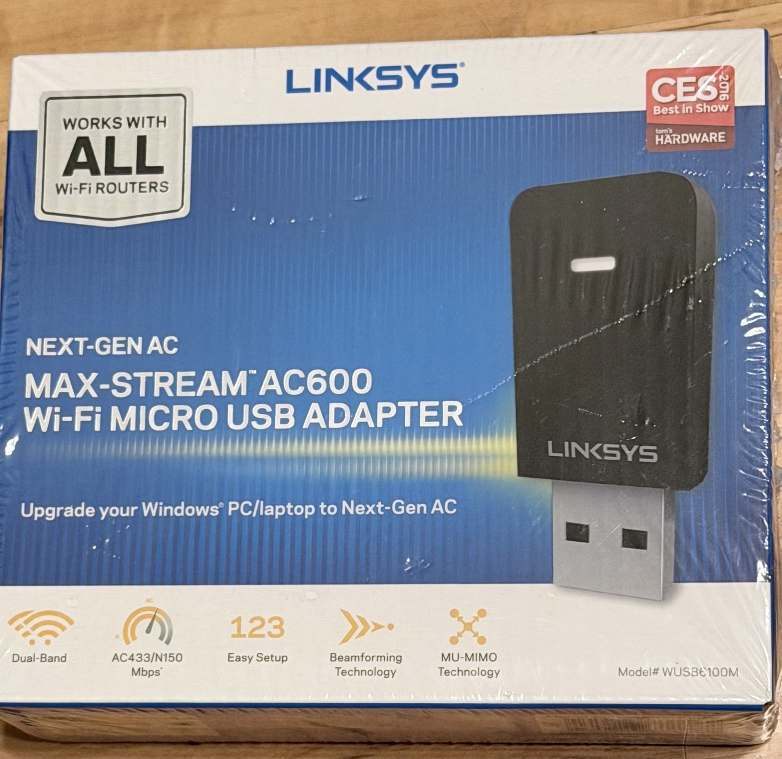 Linksys WUSB6100M AC600 WiFi Dual-Band Micro USB Adapter NEW Unopened