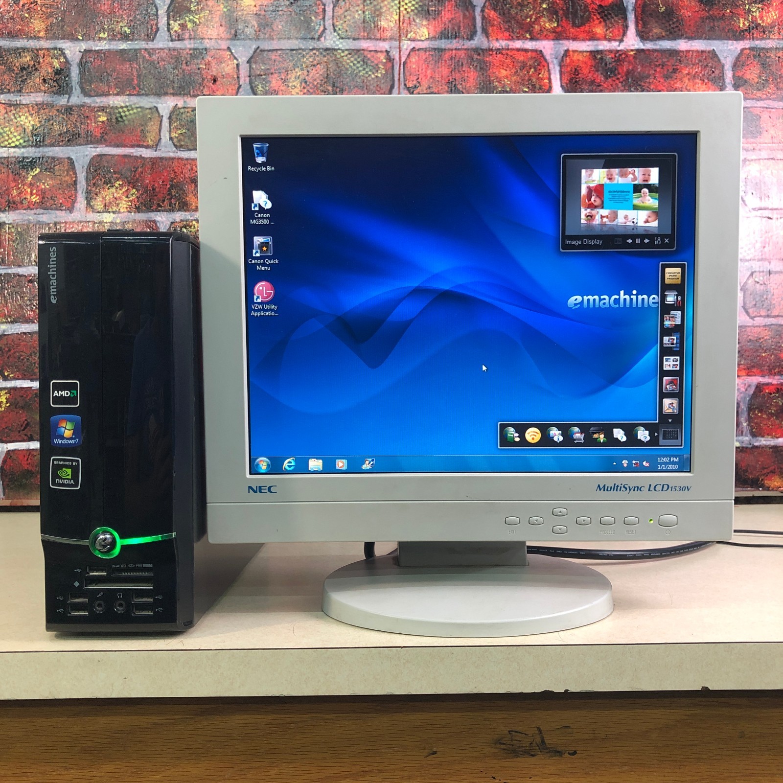 eMachines SFF Desktop PC Retro Gaming AMD Athlon II 2.00GHz 2GB RAM (Windows 7)