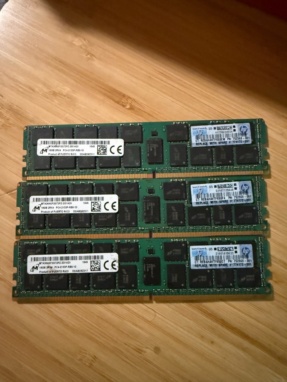 752369-081 HP 16GB (1X16GB) 2RX4 PC4-2133P DDR4 Server Memory 726719-B21