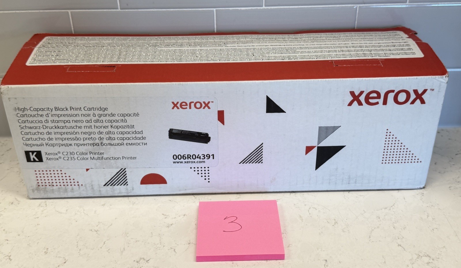 Genuine Xerox C230 C235 High Yield Black Print Cartridge 2500 Pages, NEW