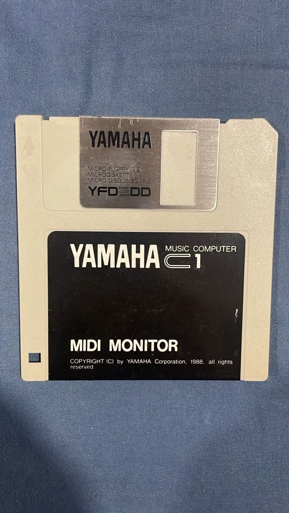 EXTREMELY RARE Vintage Yamaha C1 Music Computer MIDI Monitor Floppy Disk 1988