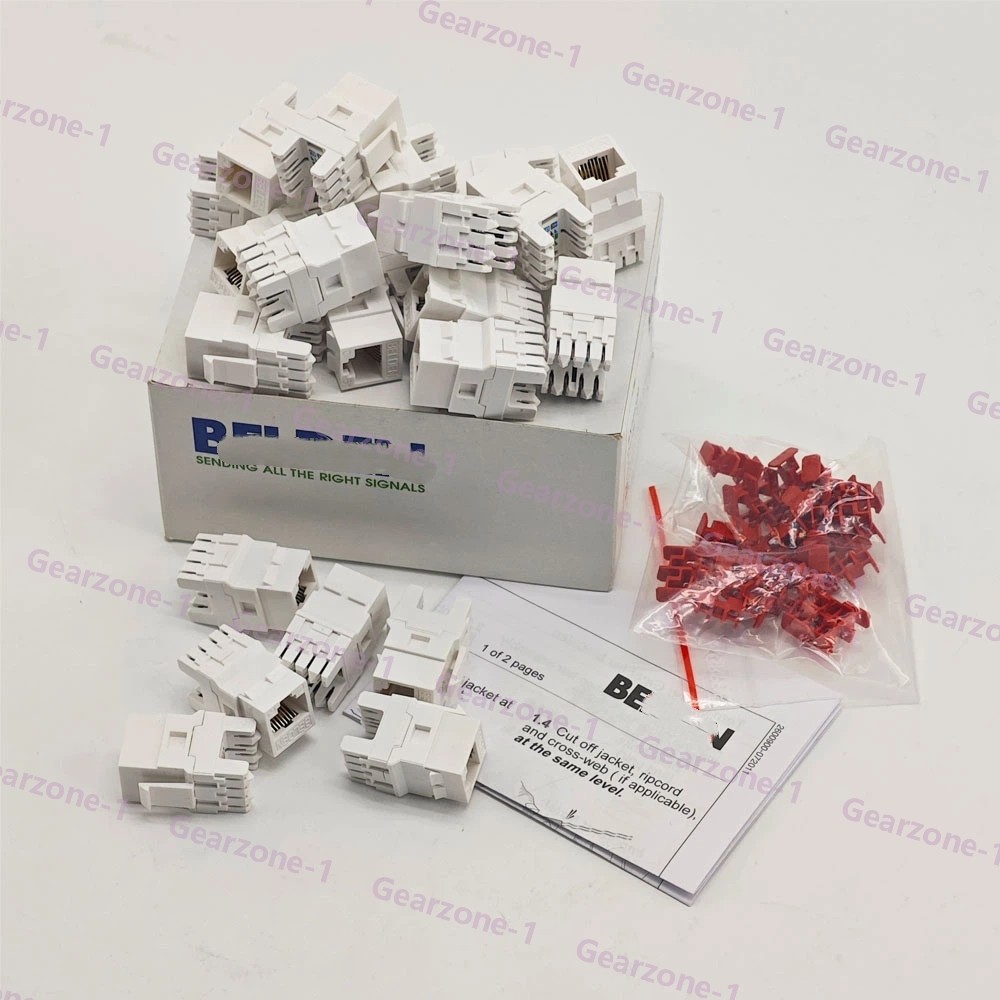 24-QTY Fit For Belden AX101320 Category 6 KeyConnect RJ45 Jack Module White Box