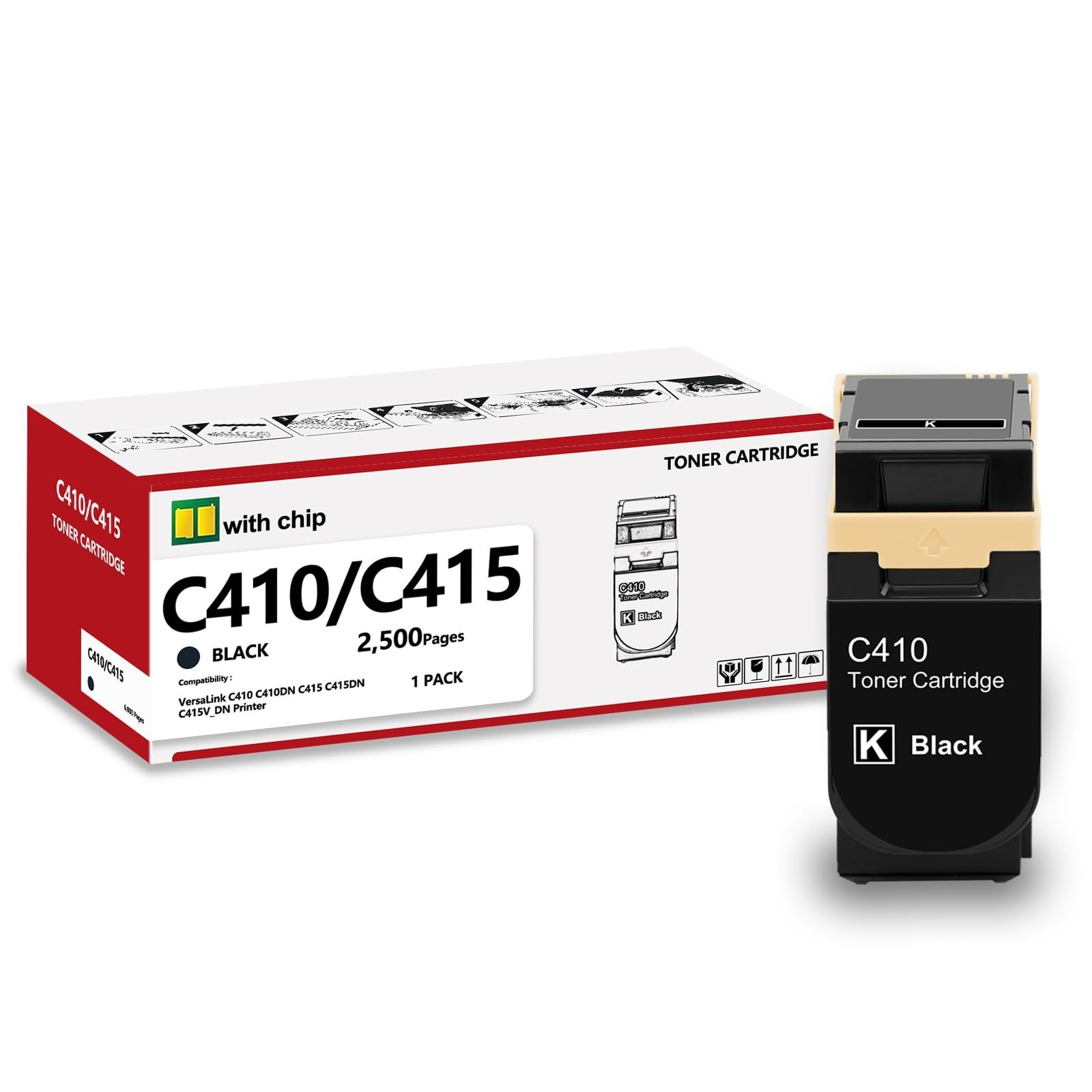 C410 C415 Black Toner Cartridge for Xerox VersaLink C415DN C415VDN Printers