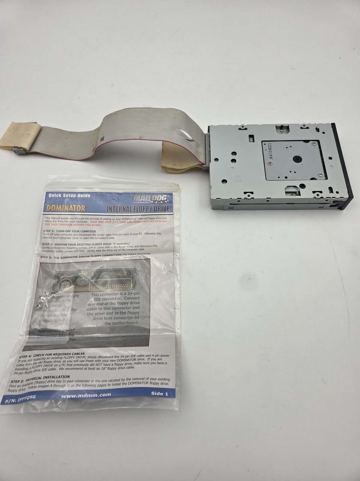 Mad Dog Multimedia Dominator Internal Floppy Disk Drive 3.5" MD-IFPY for PC