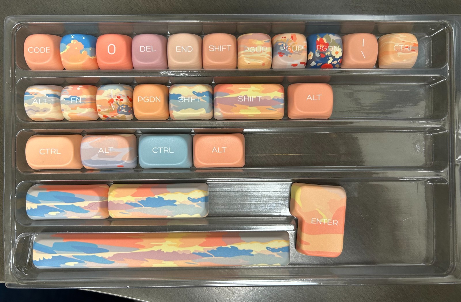 Spare Keycaps - (Sunset Themed) - Keyboard keycaps.