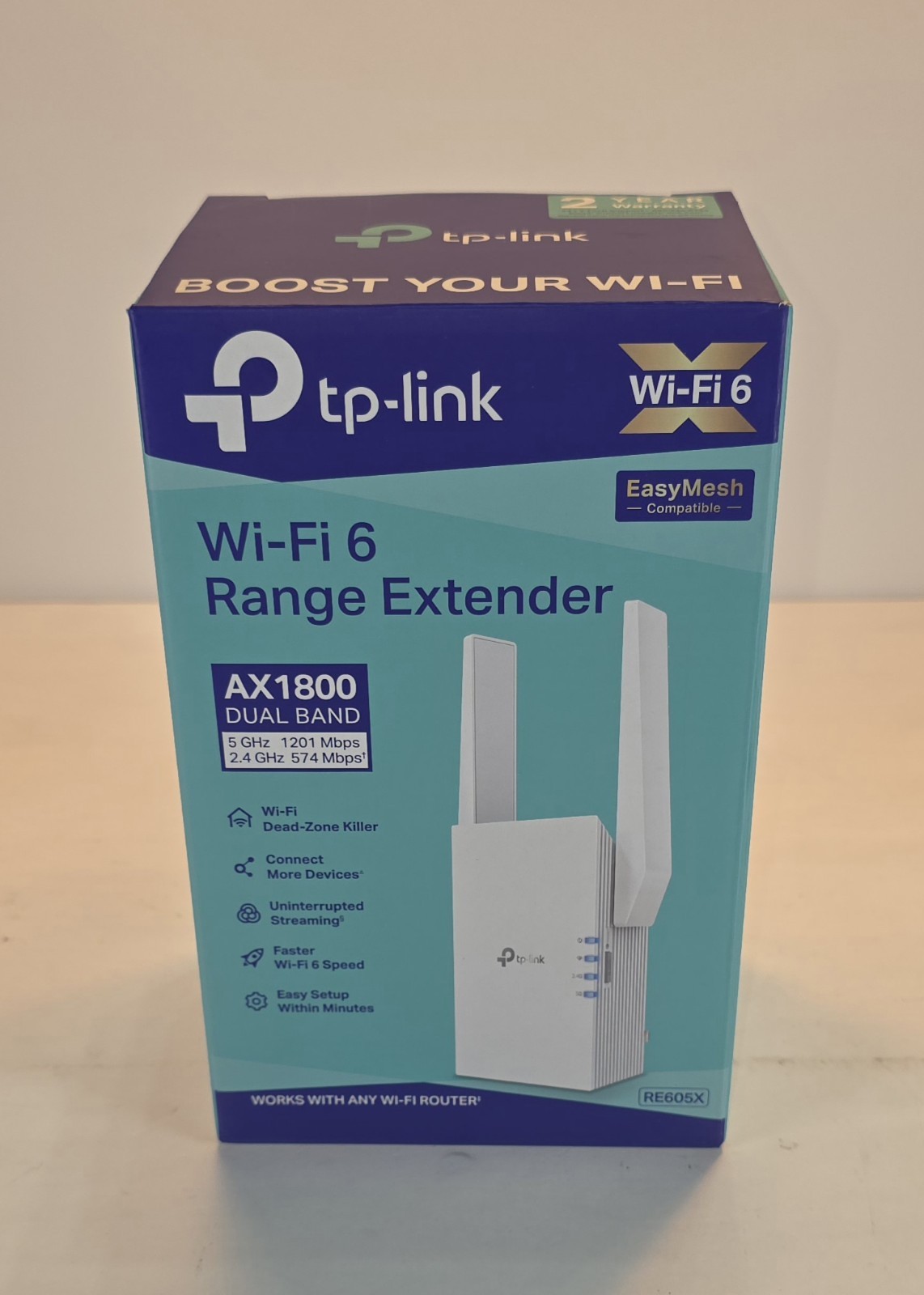TP-LINK RE605X AX1800 Wi-Fi 6 speed dual range extender eliminate dead zones