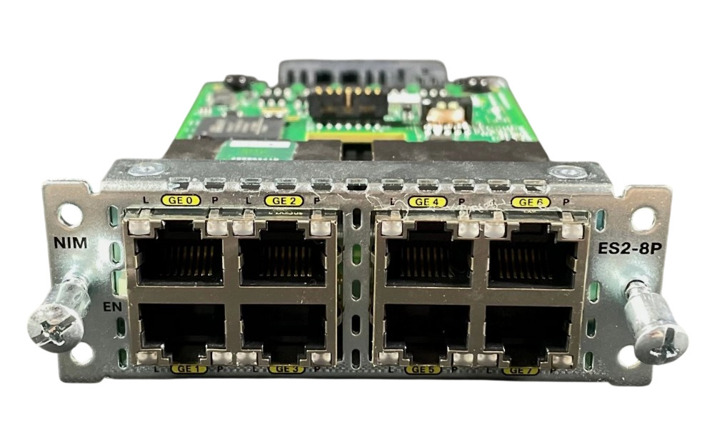 Cisco NIM-ES2-8-P 8-port PoE/PoE+ Layer 2 Gigabit Ethernet LAN Switch NIM