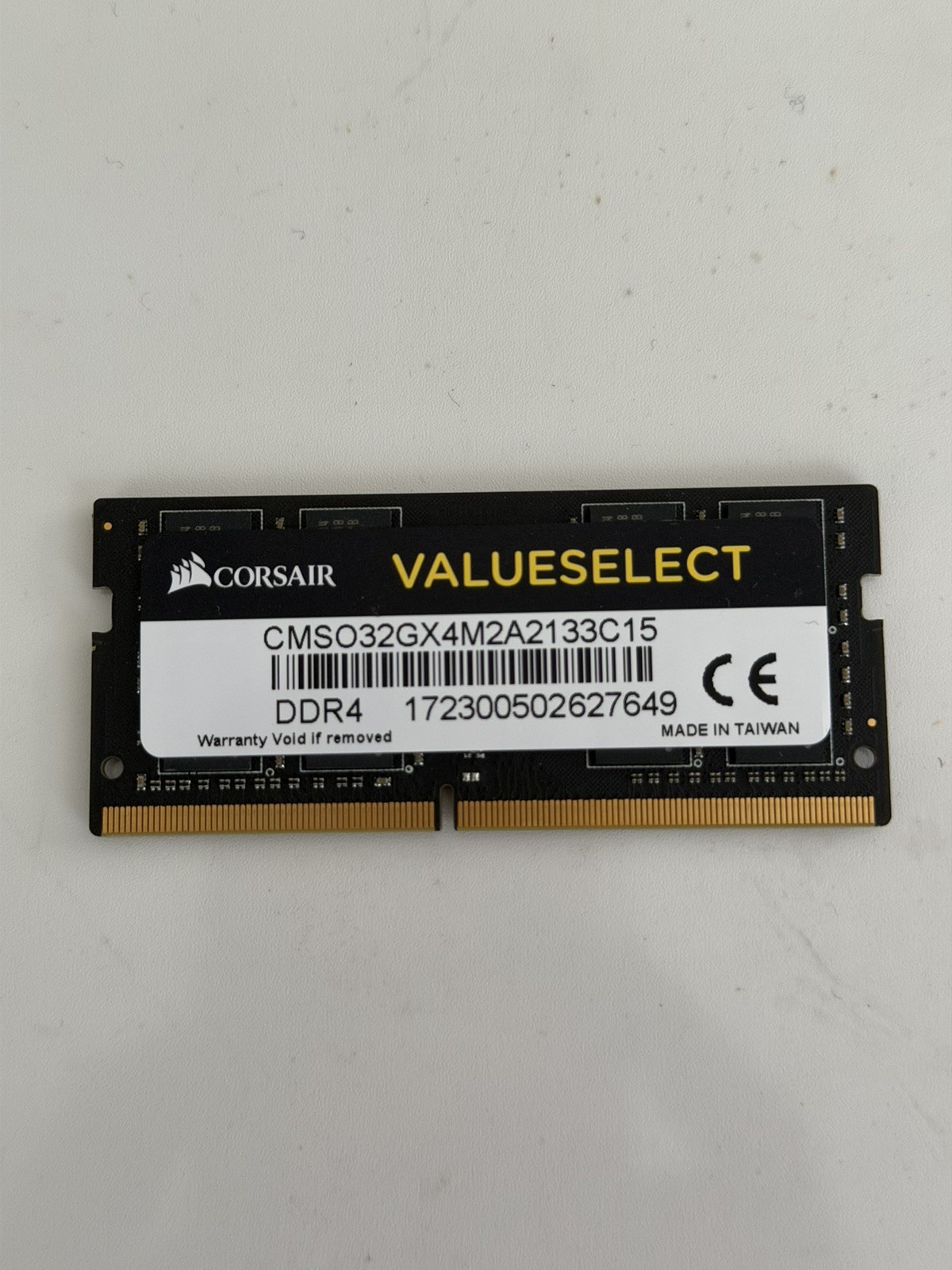 Corsair ValueSelect DDR4 Laptop RAM SO-DIMM 2133MHz CMSO32GX4M2A2133C15