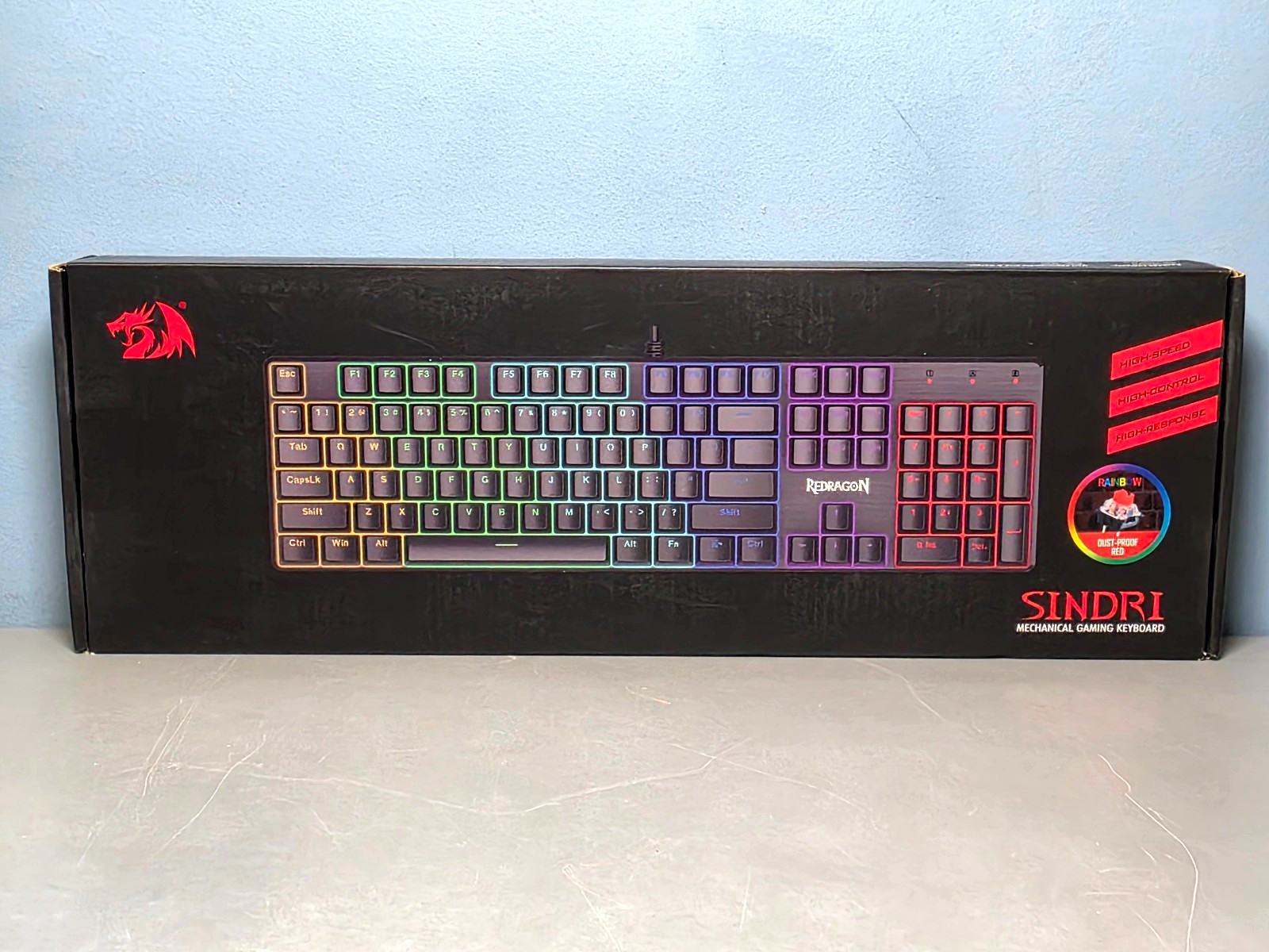 Redragon Sindri Mechanical Gaming Keyboard -Black, RGB, Wired New & Sealed