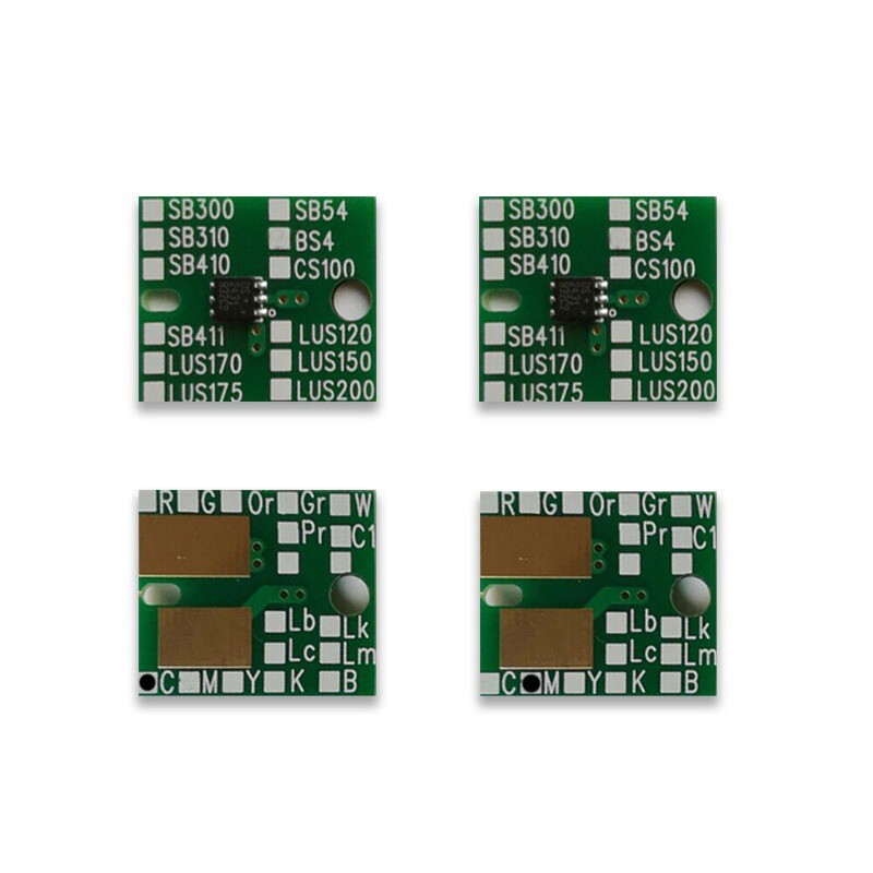 4Colors/set C K M Y 2L SB411 Ink Cartridge Chips for Mimaki TS300P-1800