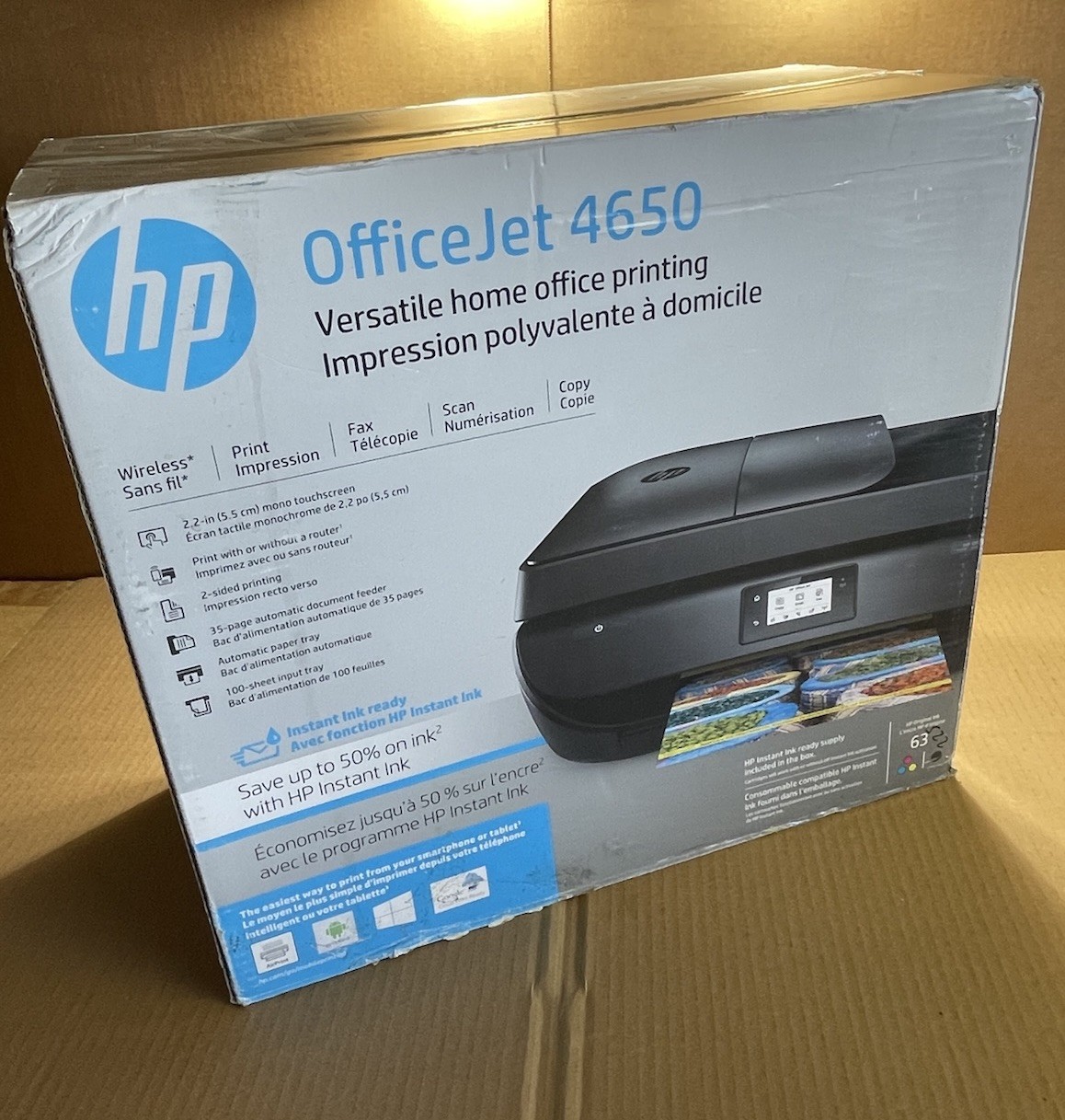 HP OfficeJet 4650 All-in-One Wireless Printer Black F1J03A - NEW IN BOX