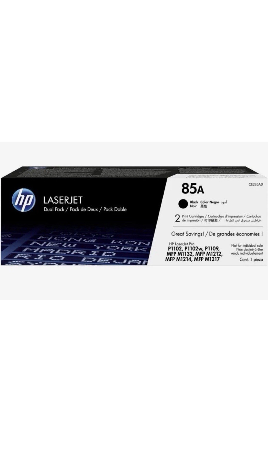 HP 85A LaserJet Toner Cartridge - Black (CE285A)