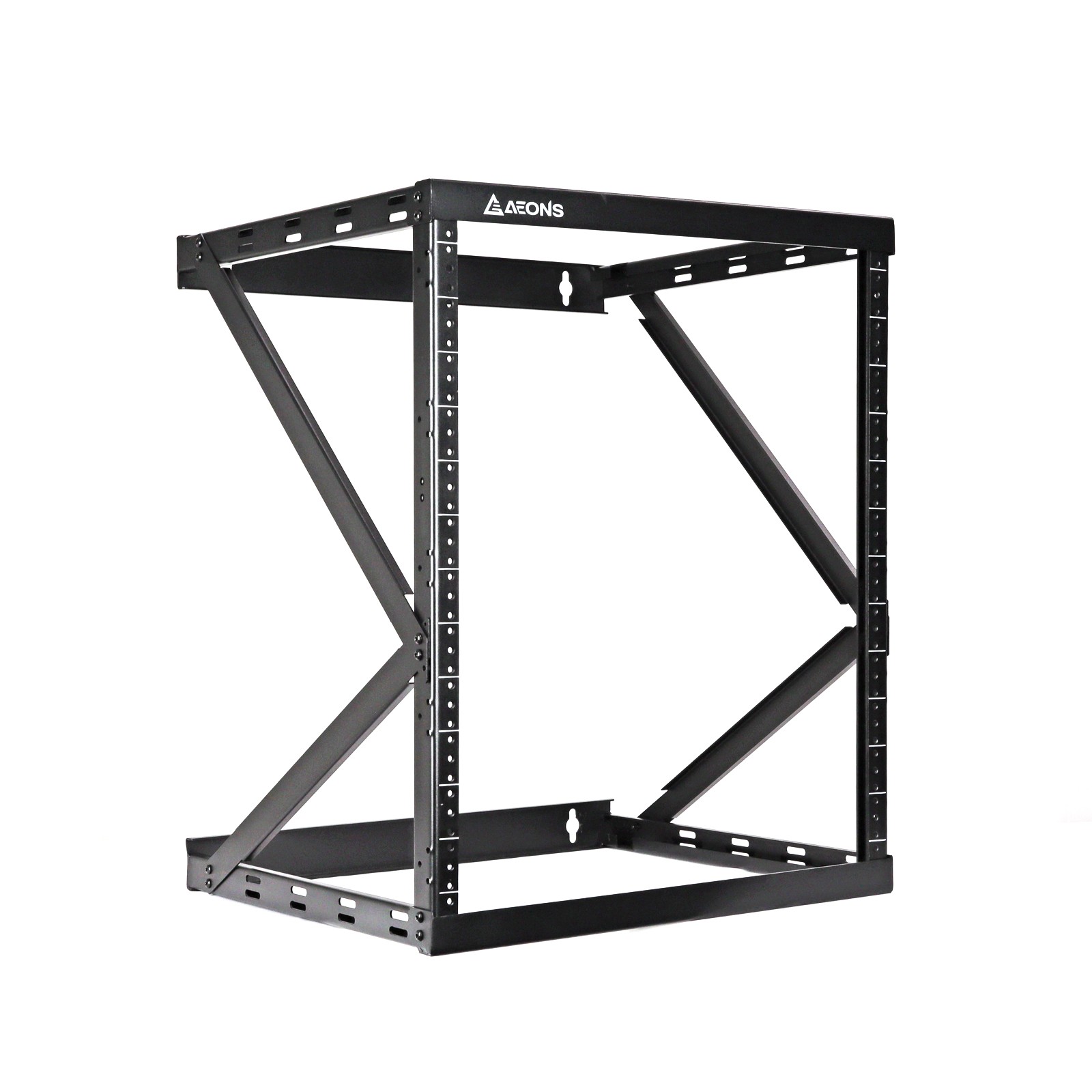 5 Pack of 12U 2-Post Wall Mount Open Frame, 18"  Depth Flat Box