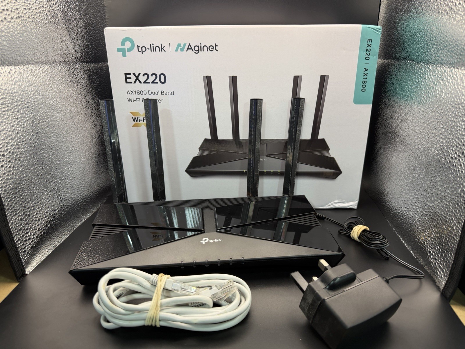 TP-Link Aginet EX220 AX1800 Dual Band Wi-Fi 6 Router Boxed EasyMesh BandSteering