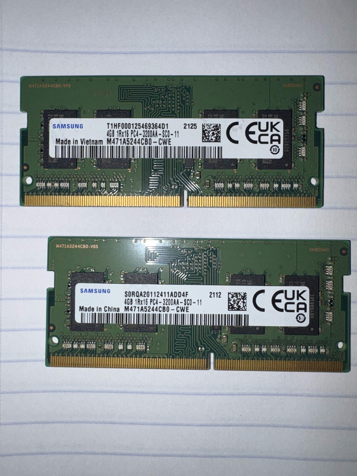 Samsung 4GB 1Rx16 PC4-3200AA-SC0-11 Laptop Memory M471A5244CB0-CWE HP