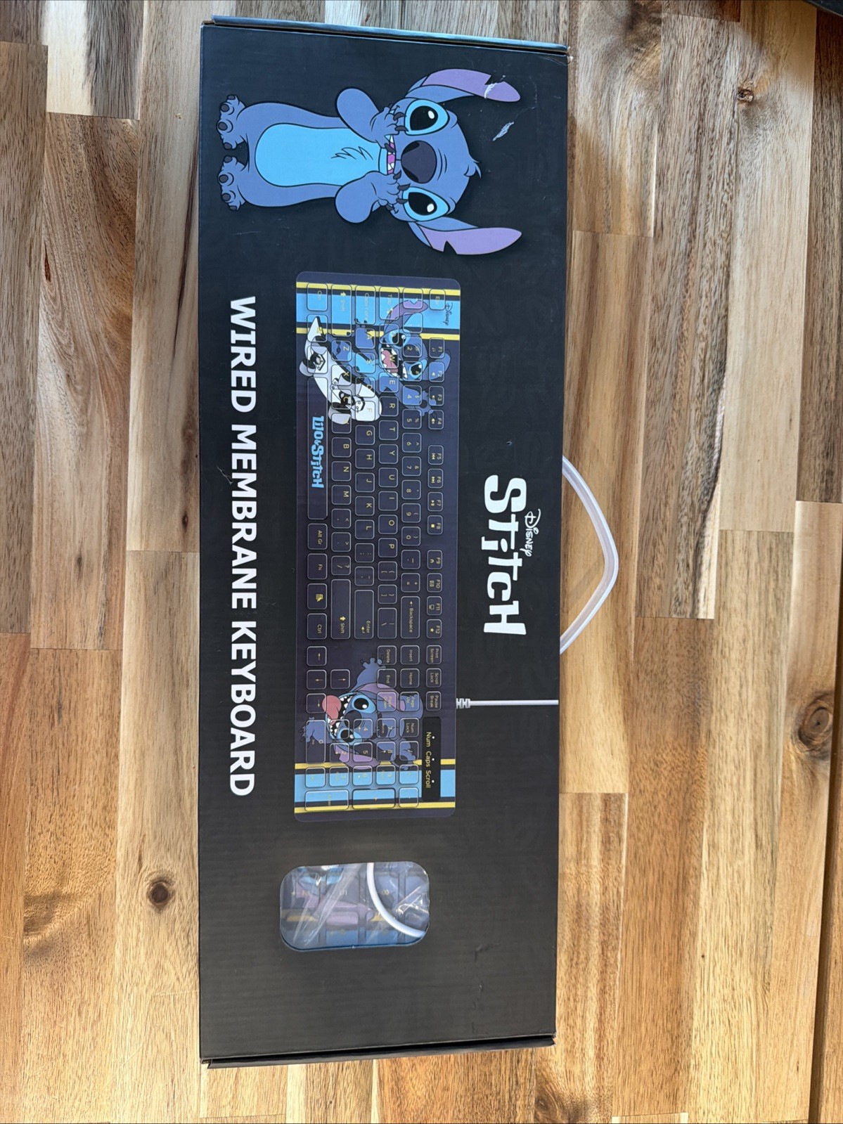 BRAND NEW Geeknet Disney Lilo and Stitch Wired Membrane Keyboard 104 Keys QWERTY