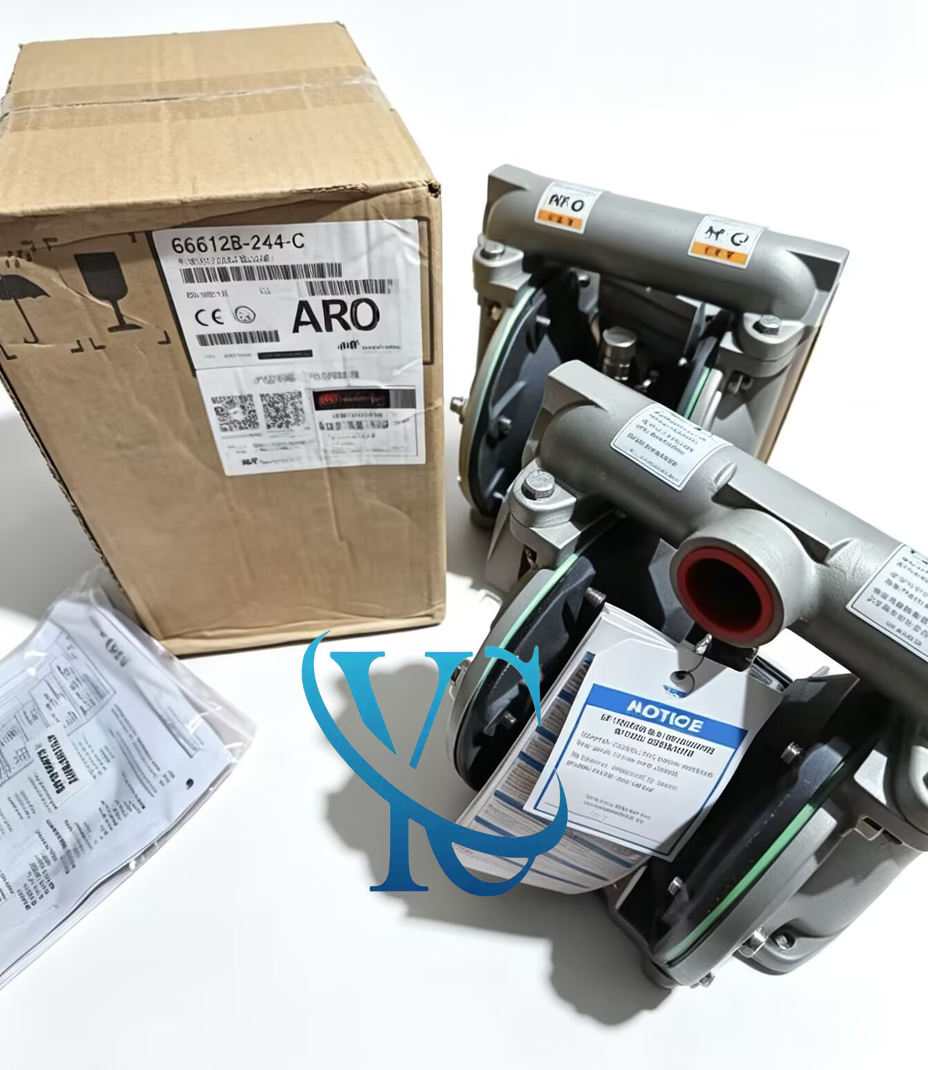 ONE New 66612B-244-C Pneumatic Diaphragm Pump Via FedEx or DHL