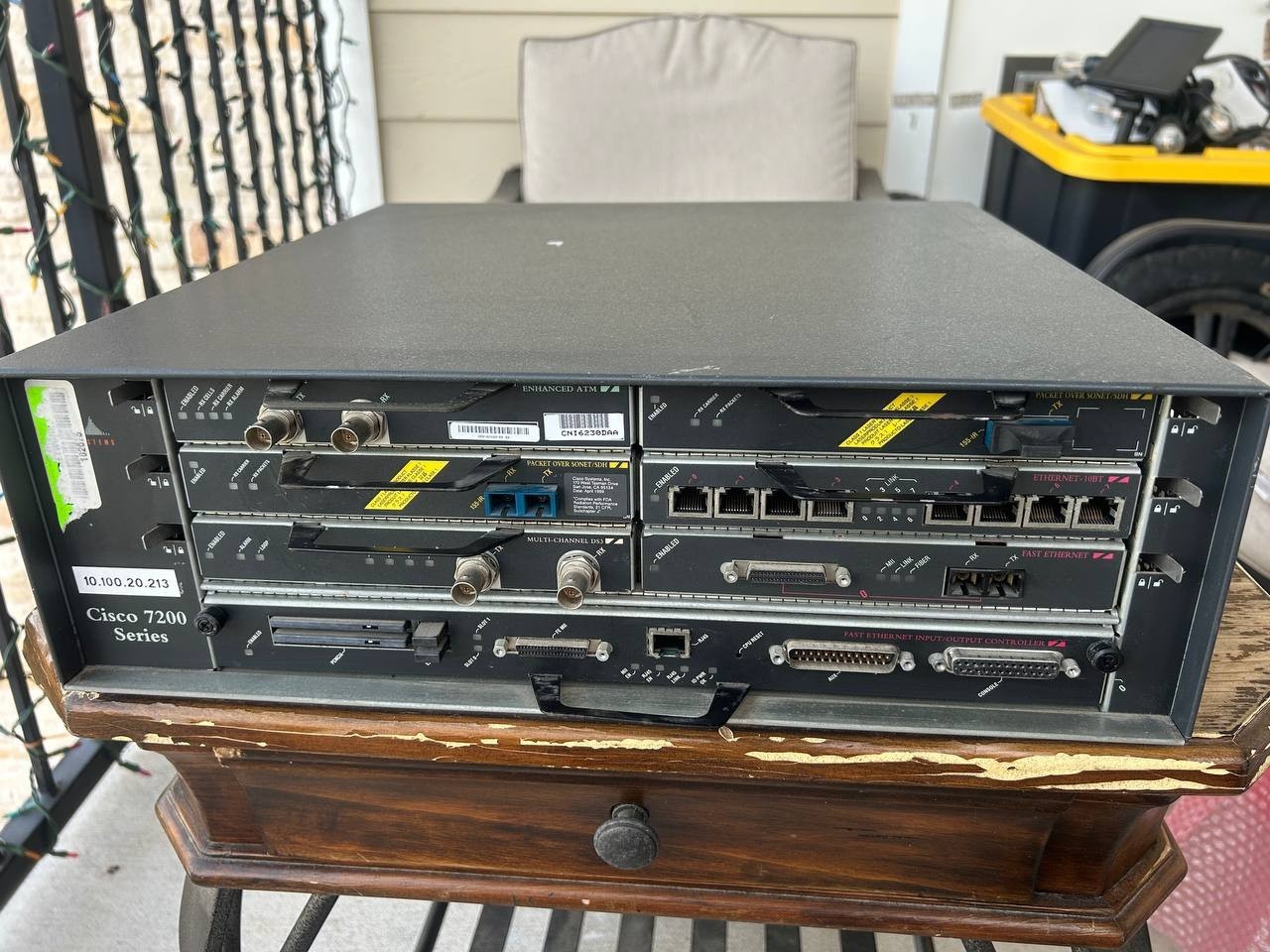 Cisco 7200 Series Router NPE-200 w/ Modules Powers On AS-IS