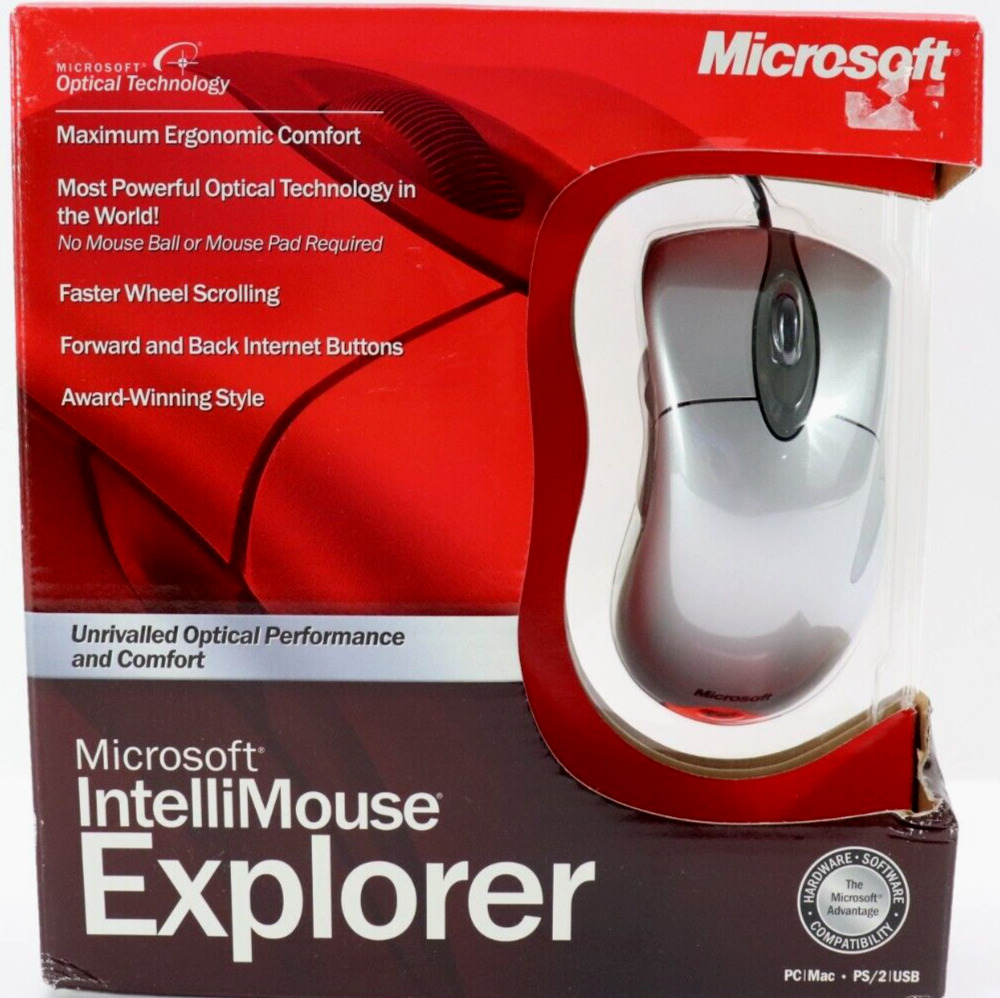 Microsoft IntelliMouse Explorer 3.0 PS/2 & USB for PC & Mac New/Sealed